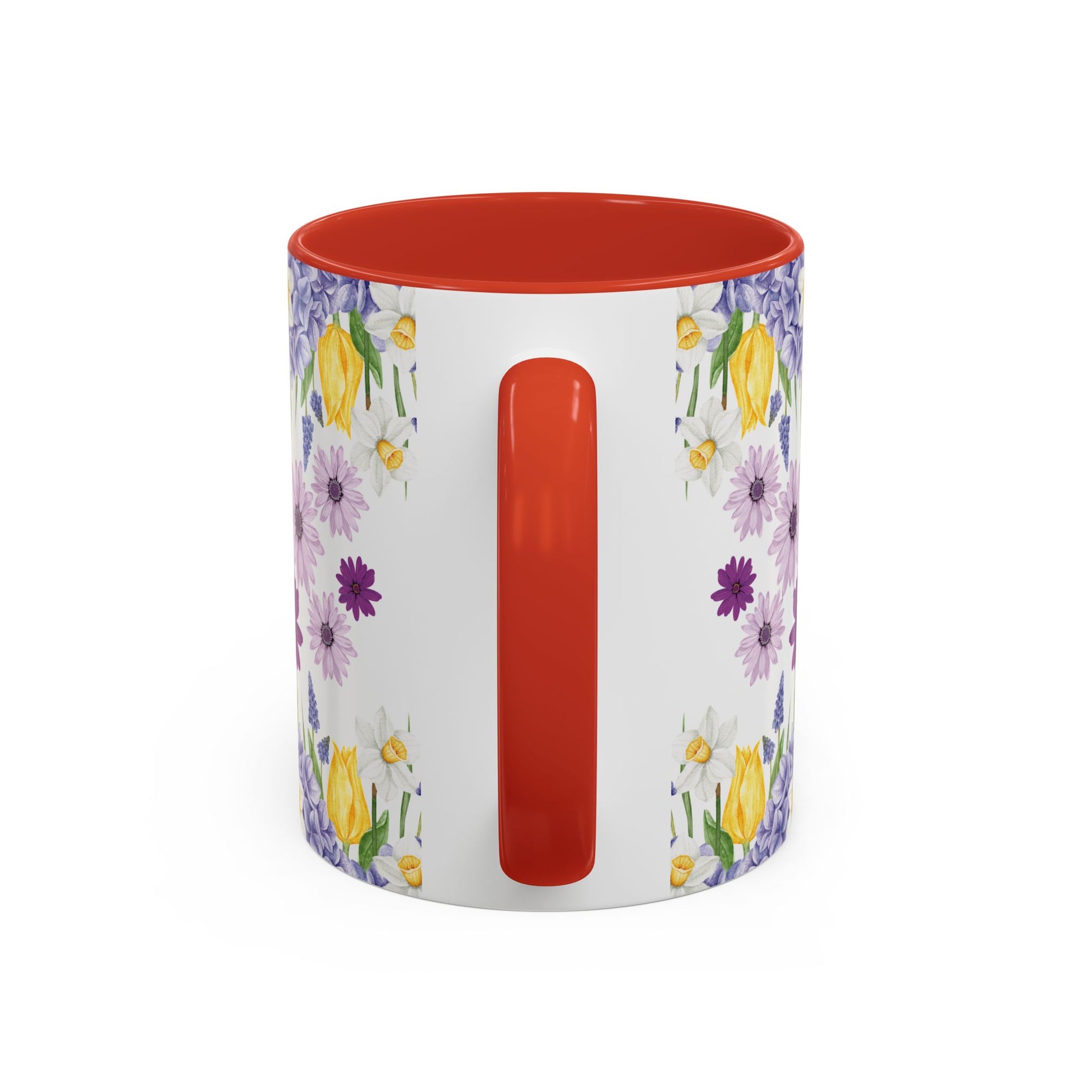 Botanical Floral Mug  Lavender & Yellow Flowers, Ceramic 11oz & 15oz Cup, Ideal Gift for Coffee Lovers, Mother's Day, or Cozy Spring Mornings