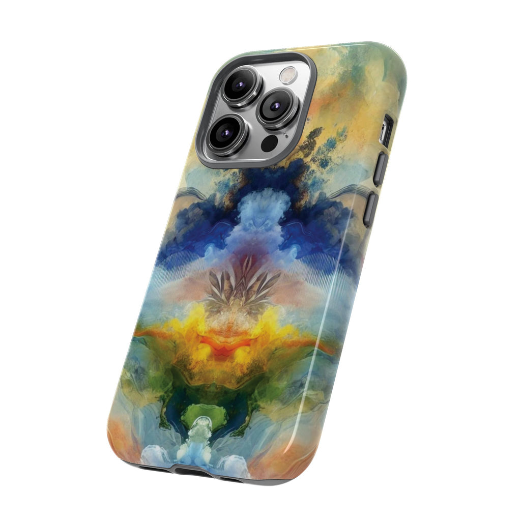 Coque de téléphone abstraite aquarelle moderne compatible avec iPhone, Samsung et plus – Protection élégante et durable avec un design artistique éclatant, cadeau parfait pour elle