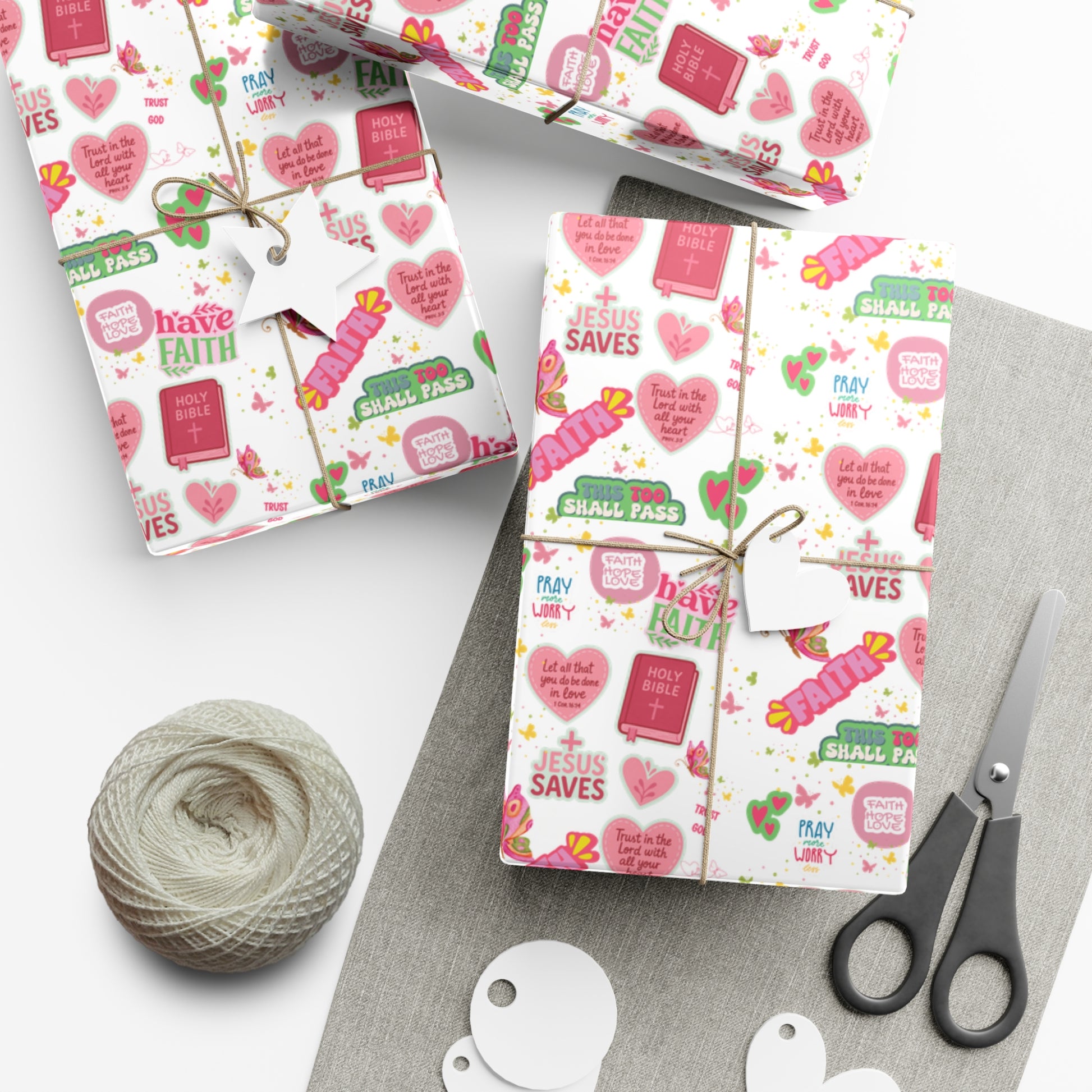 Christian Wrapping Paper | Inspirational Bible Verse Gift Wrap | Faith-Based Wrapping for Birthdays, Holidays, Special Occasions | Scripture Gift Wrap Gifts Moms Weddings