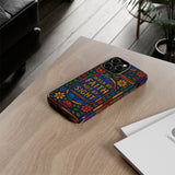 Walk by Faith Stain Glass Illusion Everywhere Christian Tough Phone Case with Bible Verse or Affirmation  Protective, Inspirational Gift for Christians