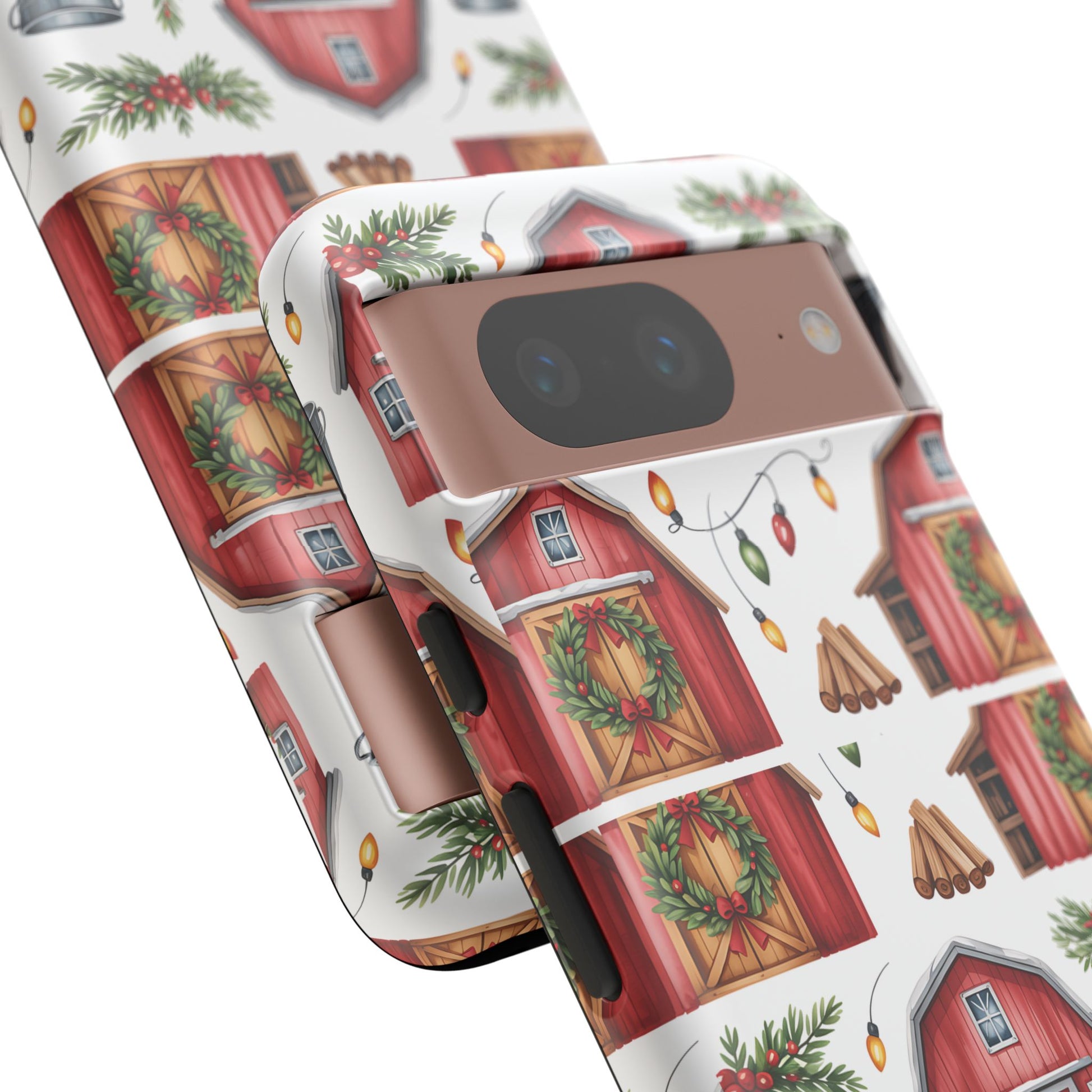 Farmhouse Christmas Design Phone Case - Stylish, Protective Cover for All Models Gift for Mom Accessory Gift for Her