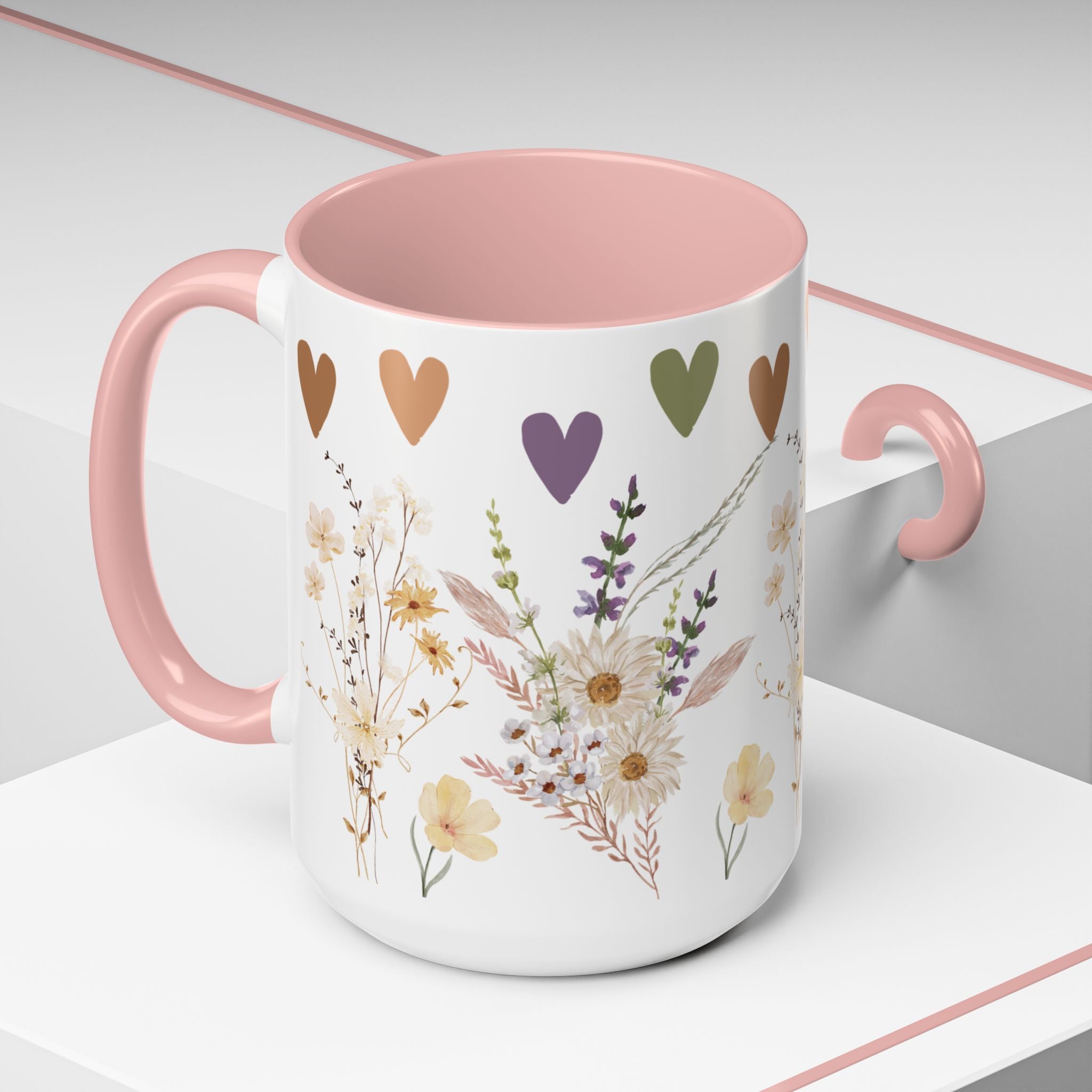Tasse en céramique Wildflower – Cadeau élégant pour les amateurs de café ou de thé – Parfait pour la fête des mères, les anniversaires et pour ajouter du charme à toute cuisine.