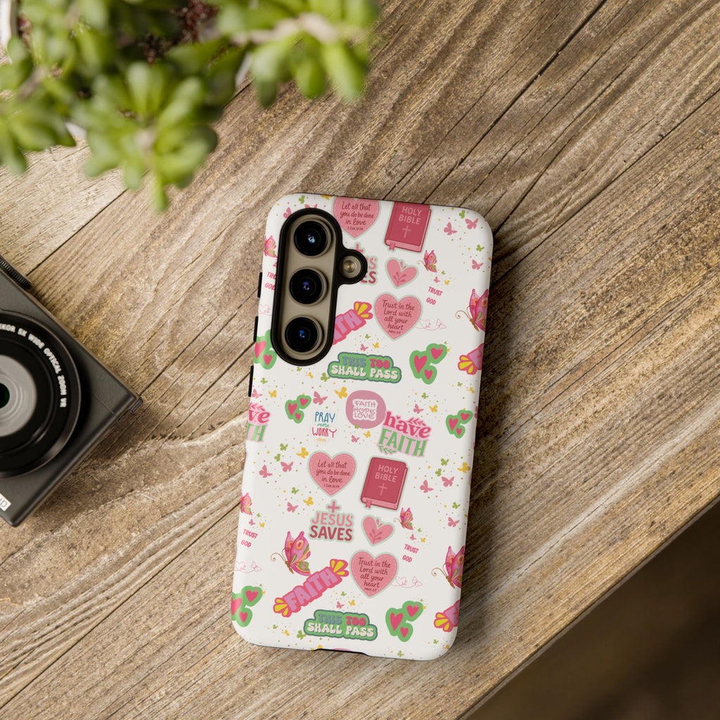 Carry Your Faith Everywhere | Christian Tough Phone Case with Bible Verse or Affirmation | Protective, Inspirational Gift for Christians