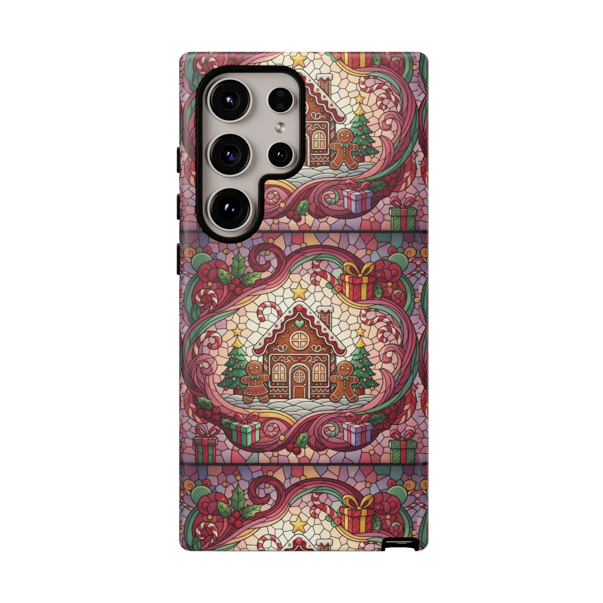 iPhone Case 17, 16  Gingerbread Stained Glass Tough Case Samsung perfect phone case