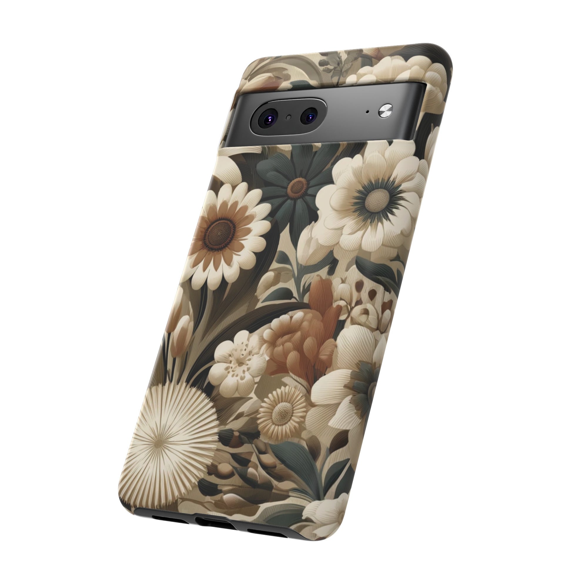 Mid-century Modern Floral Phone Case Durable for iPhone Samsung Gift iPhone 15, 14, 13 Samsung Pixel Gift for Mom Accessory Gift for Her