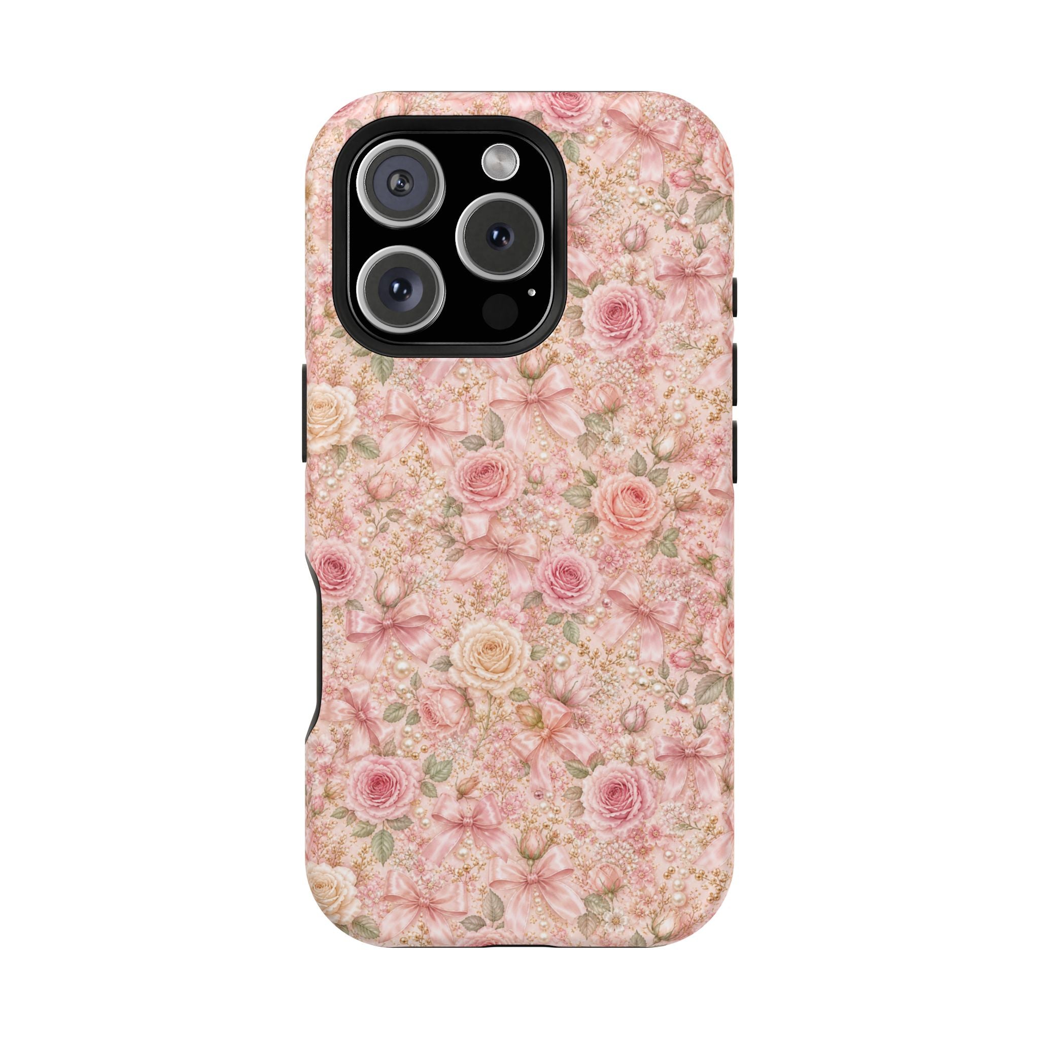 Floral Rose Pattern Magnetic Impact-Resistant Phone Case iPhone and Samsung