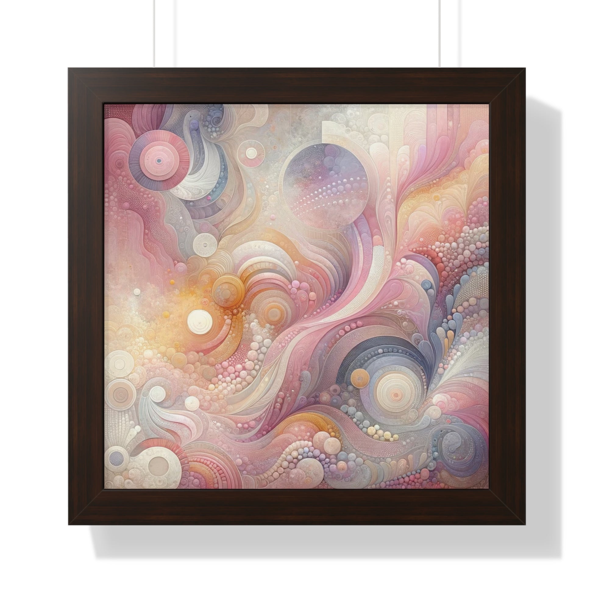 Pink Contemporary Elegance Abstract Modern Art Framed Canvas Print Wall Classic Encased in Black, White, or Walnut Frames with Durable Acrylic Protection Ready to Hang Timelessly Crafted..