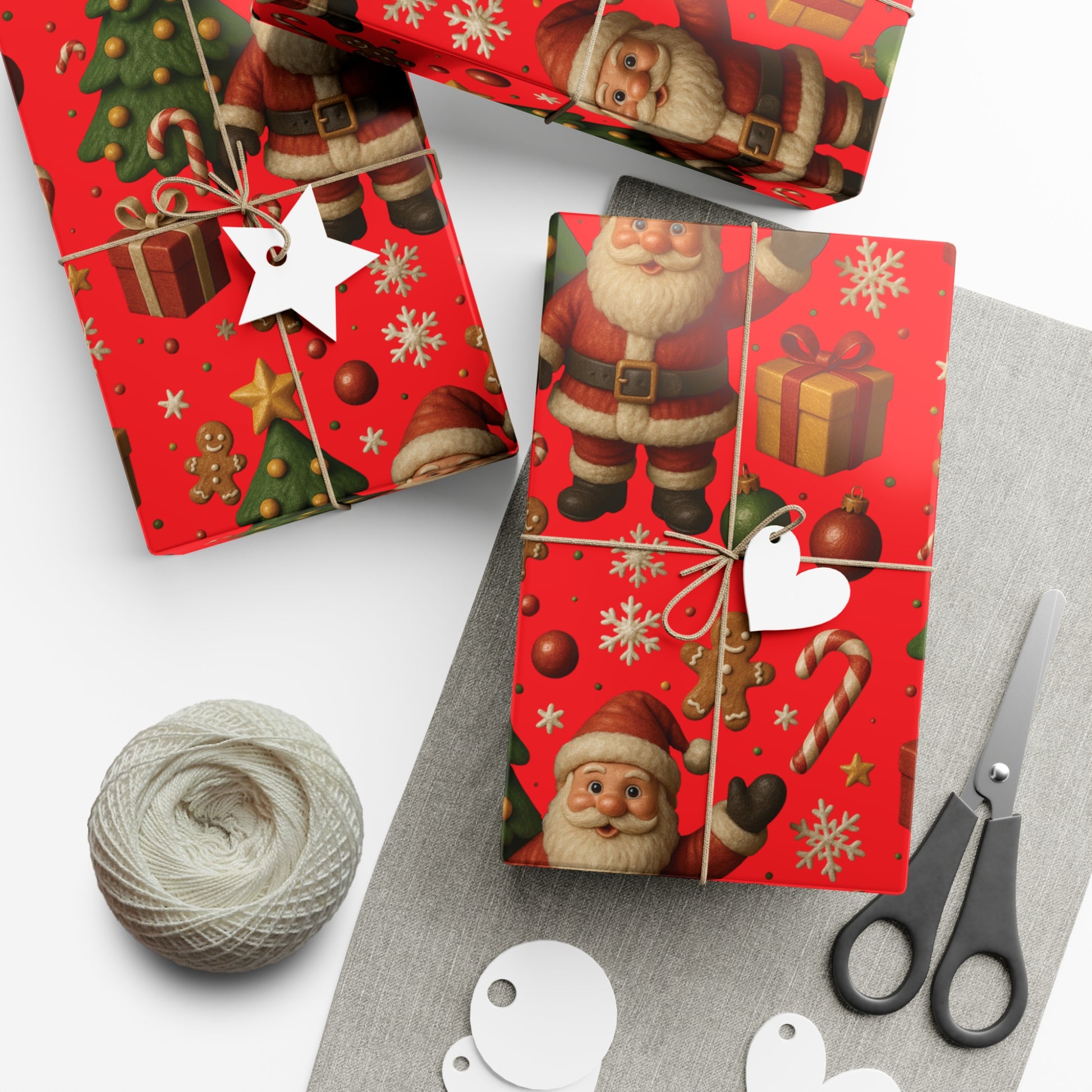 Red Christmas Wrapping Paper Premium Festive Gift Wrap Roll, Classic Holiday Design, Great for Presents, Durable, Vibrant, and Perfect for Seasonal Gifting