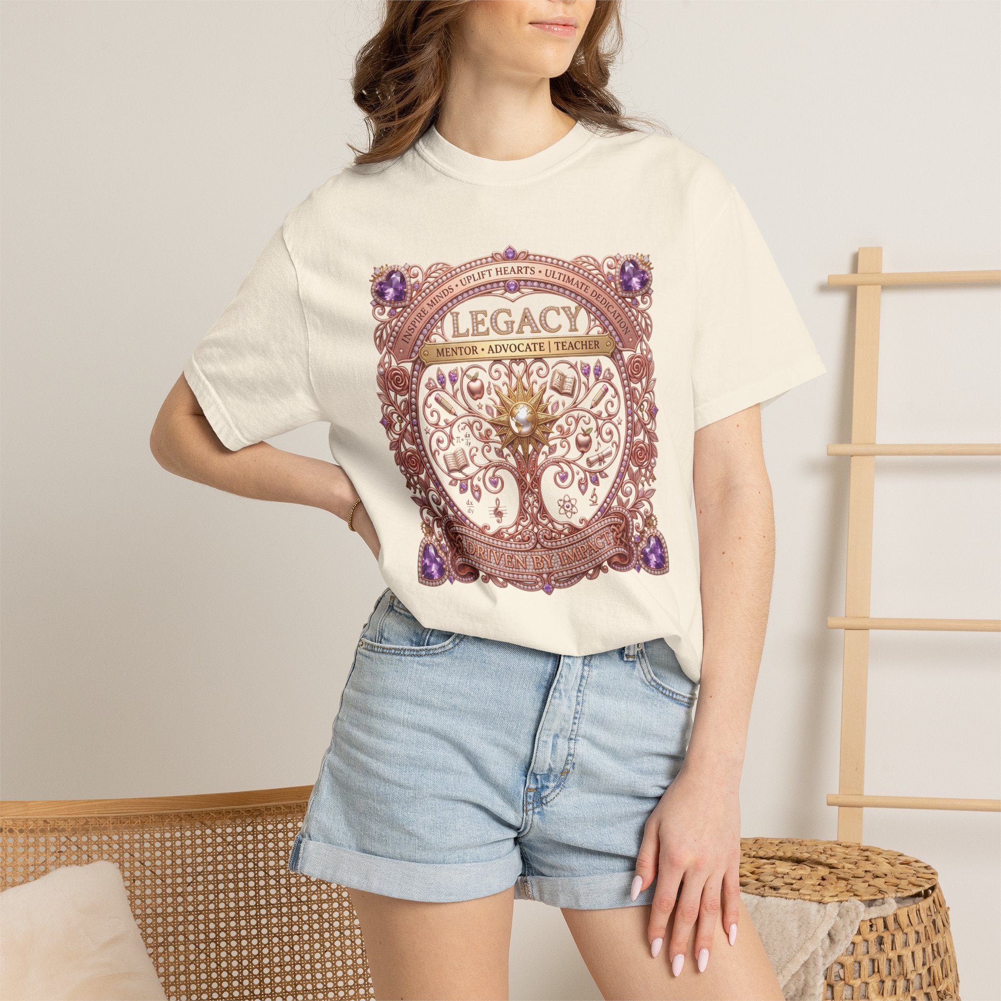 Teacher Driven by Impact Comfort Colors® T-Shirt | Inspirational Teacher Graphic TeeLegacy Family Tree T-Shirt Gift for her