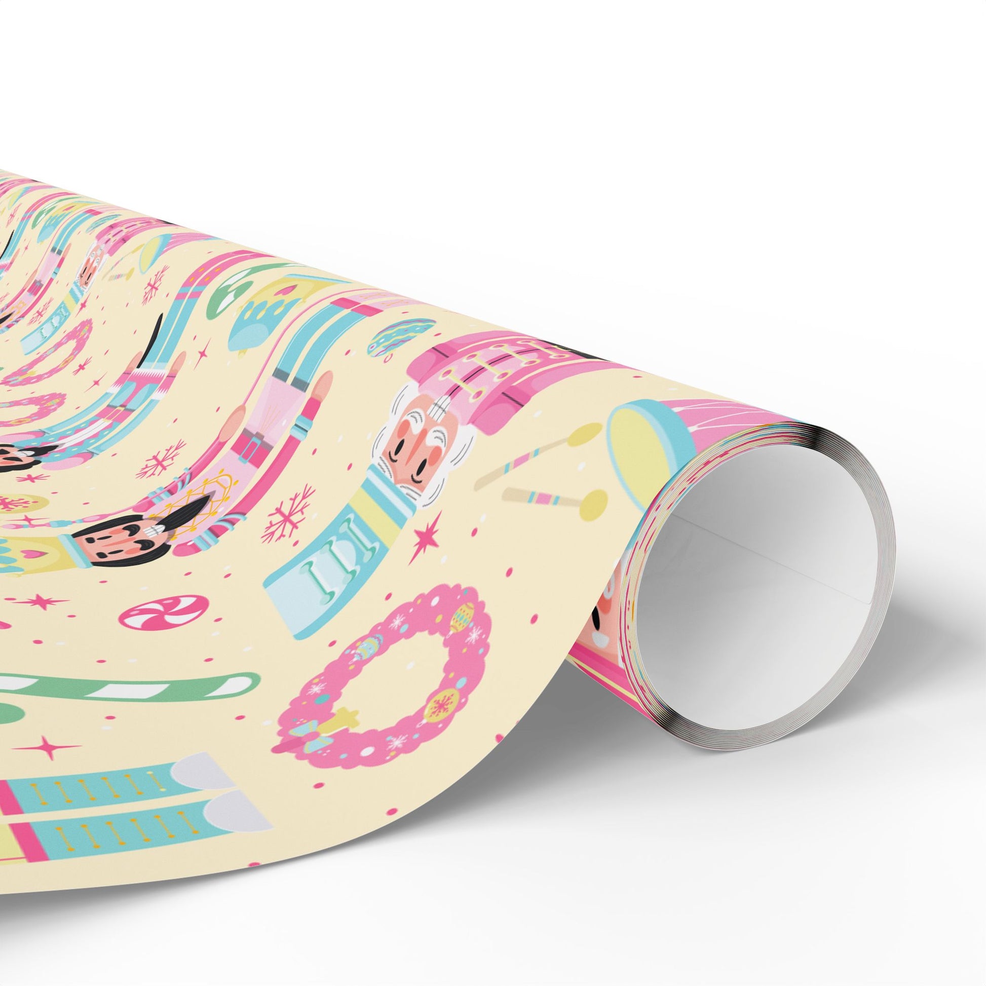 Yellow Festive Nutcracker Wrapping Paper | Vibrant Holiday Gift Wrap with Classic Nutcracker Design | Perfect for Christmas Presents Gifts Moms