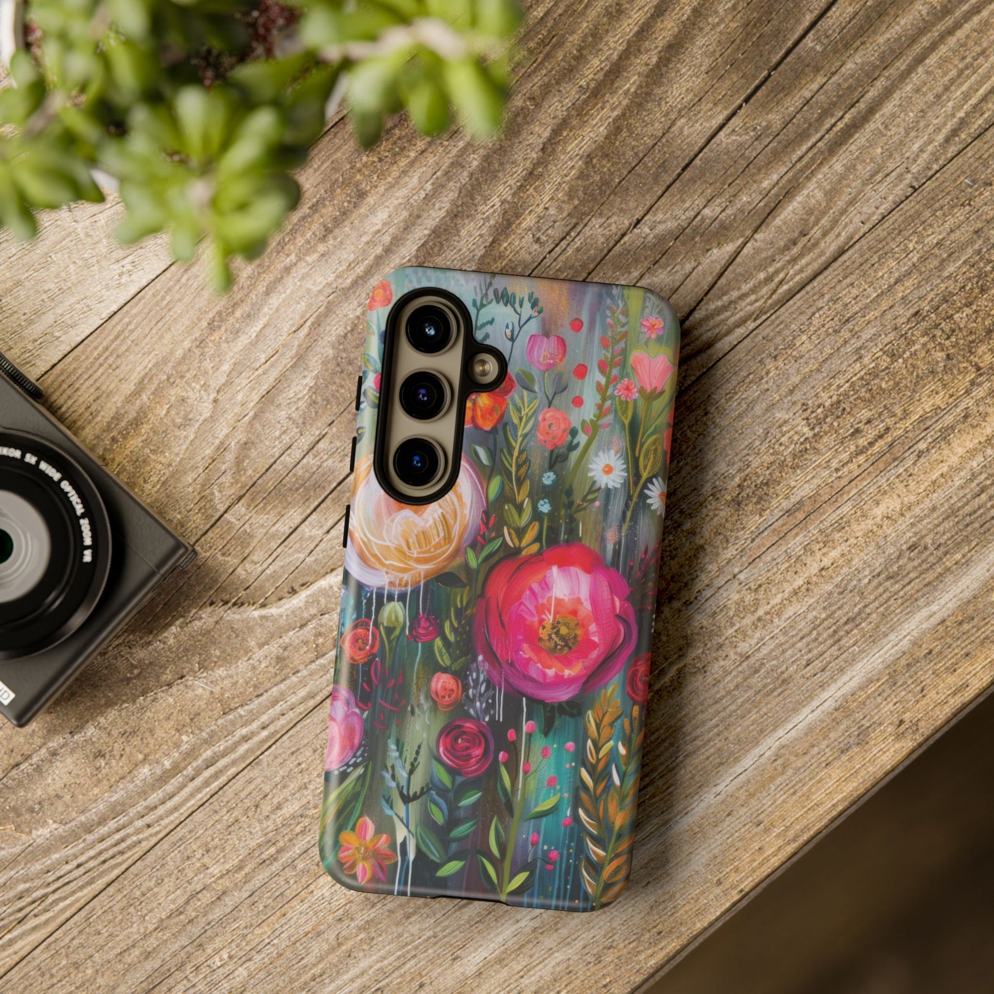Watercolor Boho Floral Phone Case for iPhone 16 15 14 13 12  21 23 Samsung, and Pixel | Stylish Protective Cover Gift for Her Perfect for Floral Lover - MRSBYVALLE