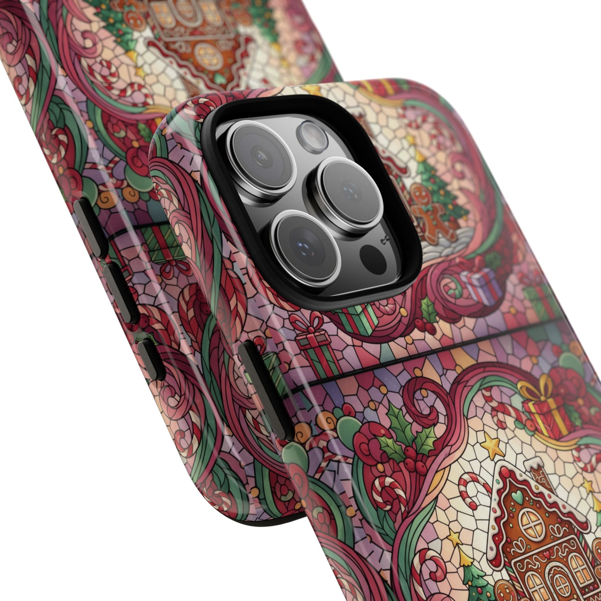 iPhone Case 17, 16  Gingerbread Stained Glass Tough Case Samsung perfect phone case