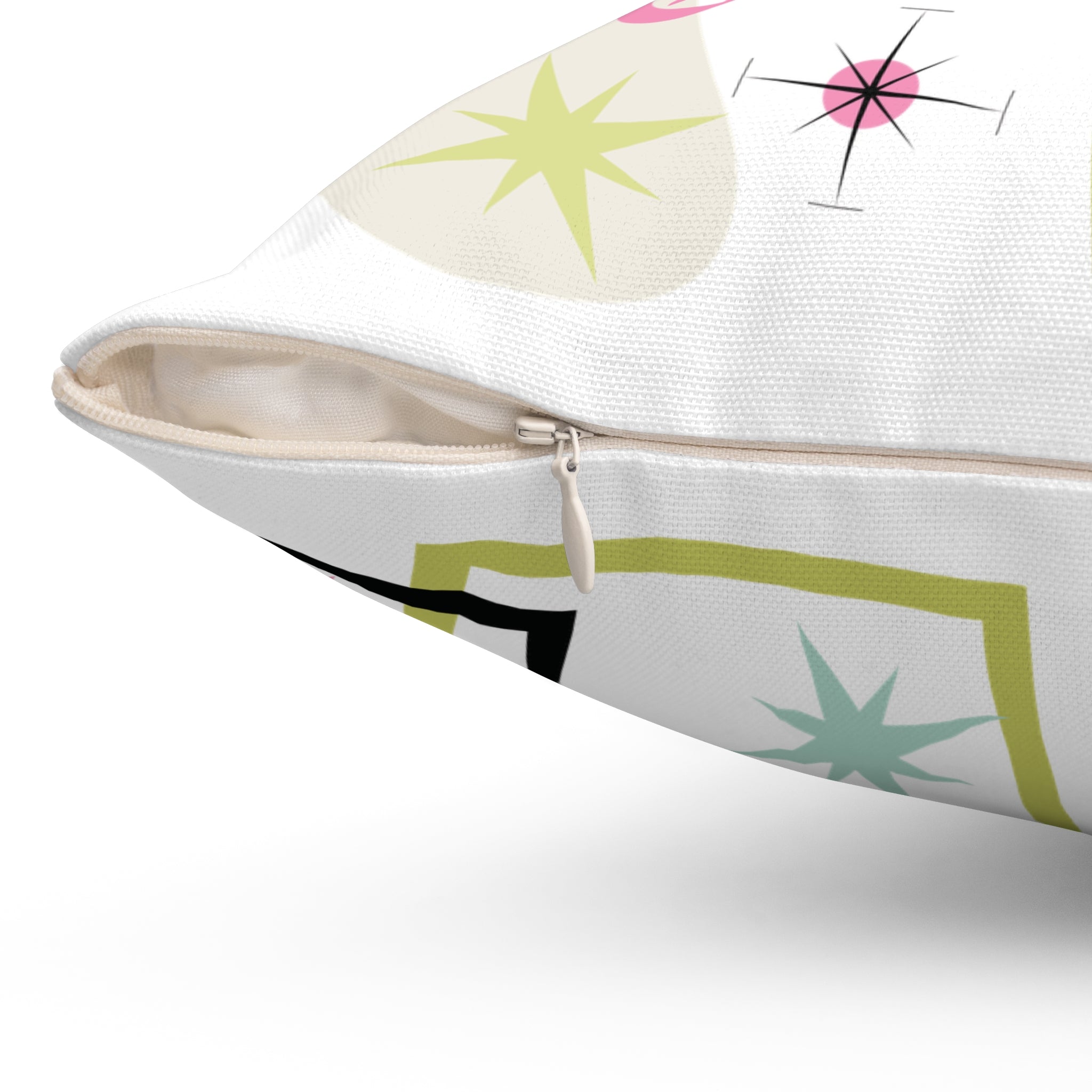 Mid-Century Modern Atomic Kitty Cats Square Pillow – Retro 50s Pastel Design, Vintage-Inspired Home Decor for a Chic & Cozy Touch!  Perfect for Home Decor & Gifting Sofa Decor 100% Polyester with Double-Sided Print