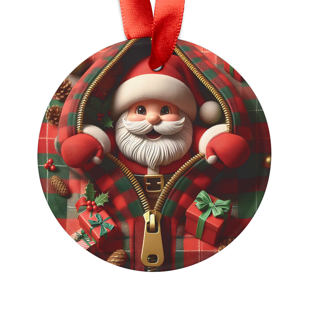 Enchanting 3D Illusion Santa Claus Ornament Festive Holiday Décor | Captivating Optical Illusion | Perfect for Christmas Tree, Gift, or Home Decoration Gift Giving - MRSBYVALLE