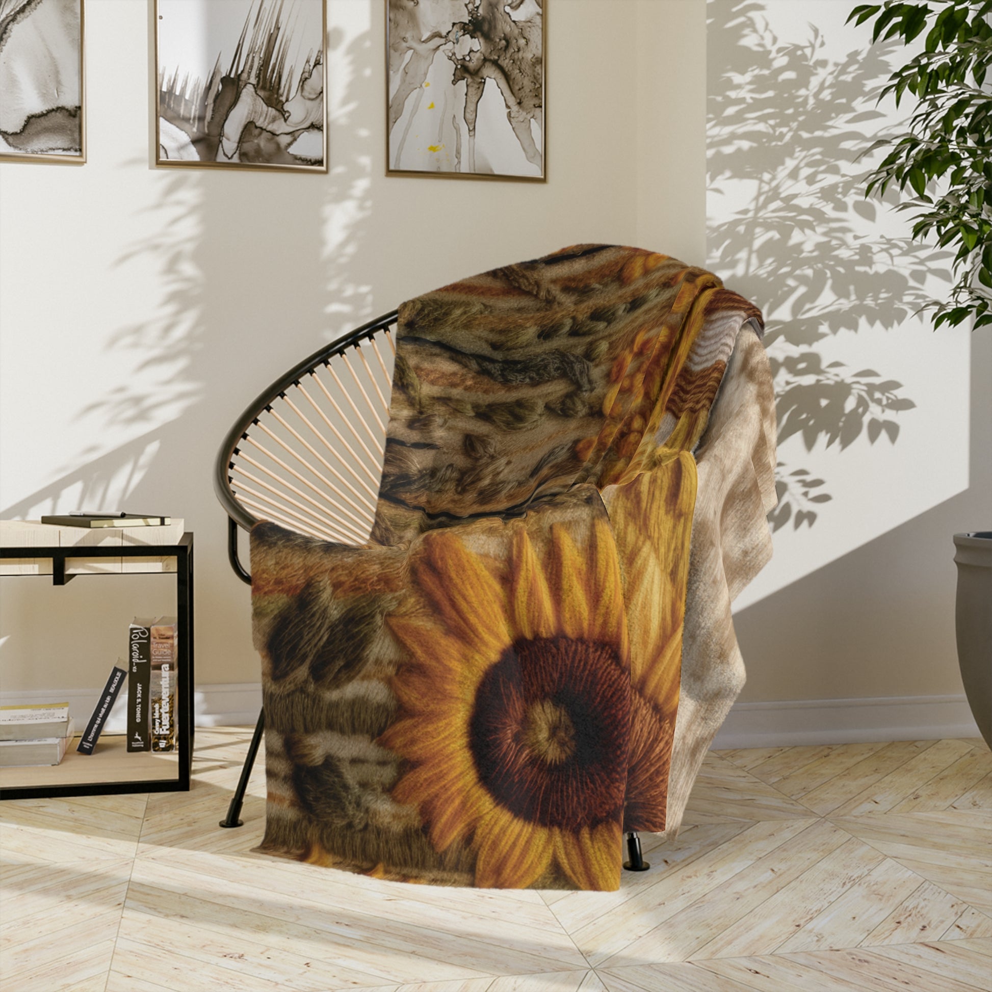 Sunflowers Minky Cozy Blanket Throw - Ultra Soft & Warm Bedding, Perfect for Home, Couch, or Bed | Best Gift for All Seasons Plush Microfiber for Maximum Comfort Blanket, Perfect for Snuggling Decor, Housewarming Gift Throw - MRSBYVALLE