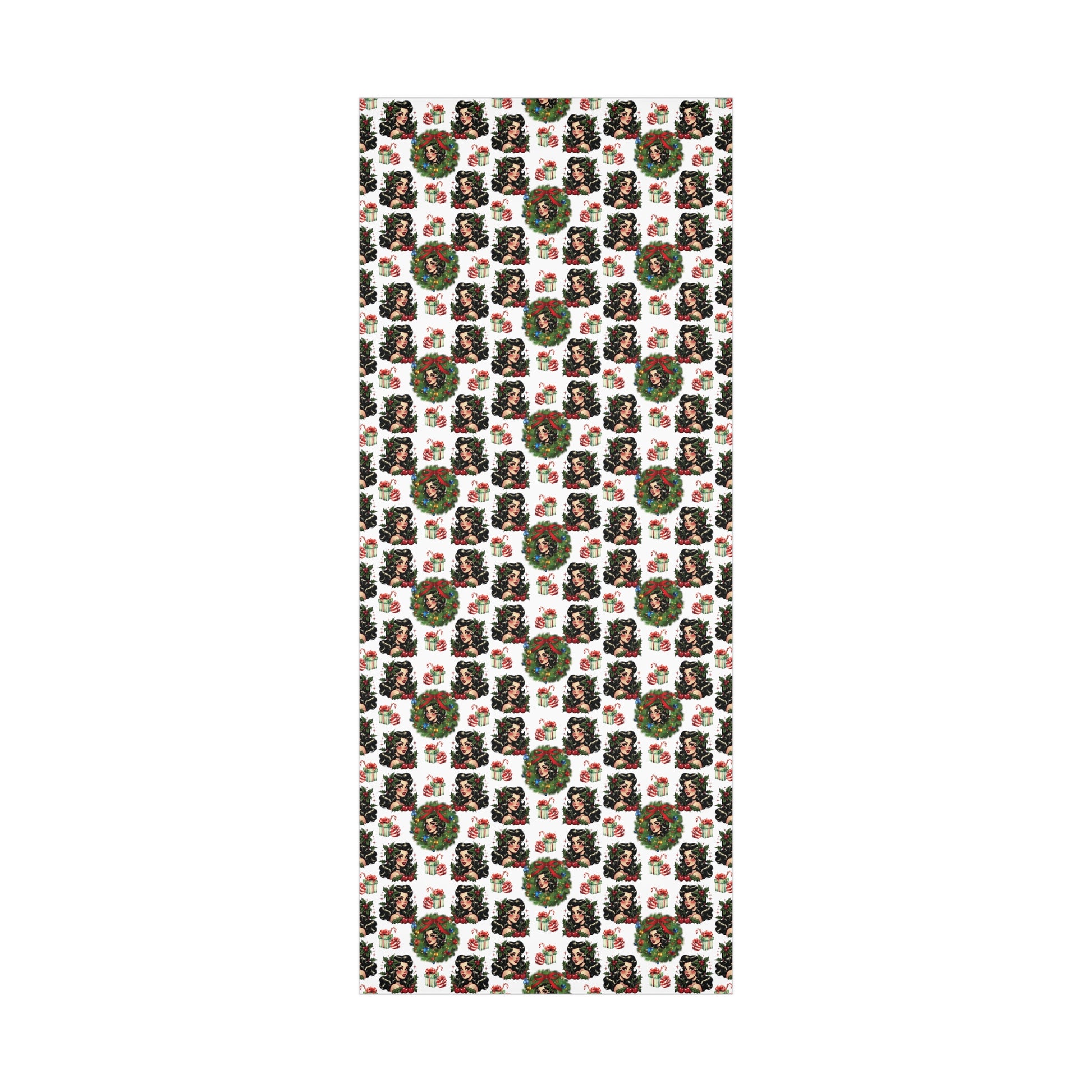 Retro Women Christmas Theme Wrapping Paper Vintage-Inspired Gift Wrap Perfect for Christmas Gifts and Special Occasions, Moms Gift - MRSBYVALLE