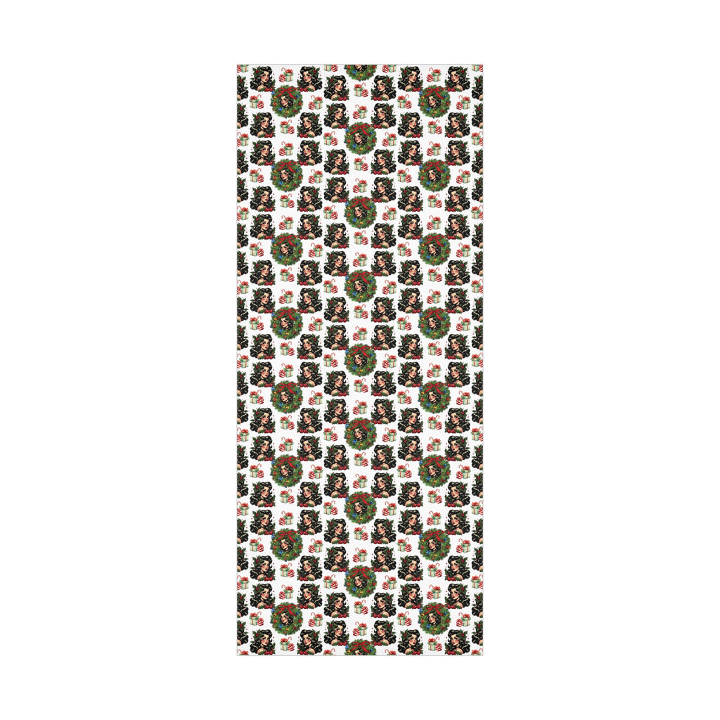 Retro Women Christmas Theme Wrapping Paper Vintage-Inspired Gift Wrap Perfect for Christmas Gifts and Special Occasions, Moms Gift - MRSBYVALLE