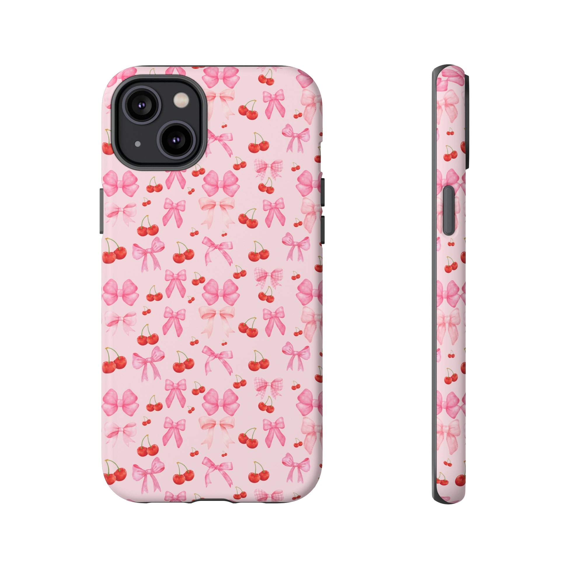 Coquette phone case Cherry Coquette Ribbon Bow iPhone Case Fruity, Girly Gift for Her Phone 15, Samsung iPhone Samsung Gift for Her Case iPhone 15, Samsung iPhone Samsung Accessory Gift for Her.