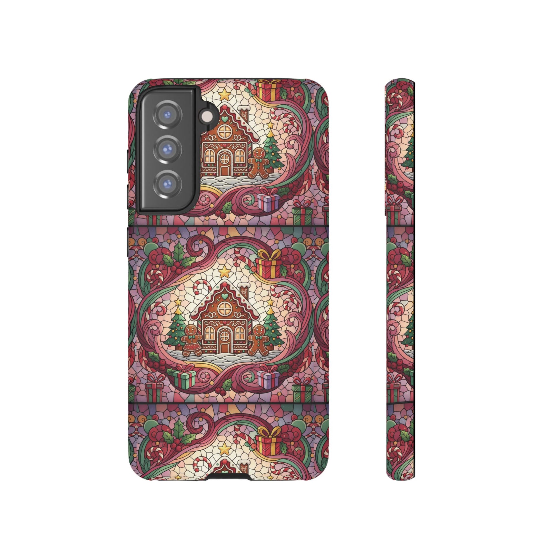 iPhone Case 17, 16  Gingerbread Stained Glass Tough Case Samsung perfect phone case