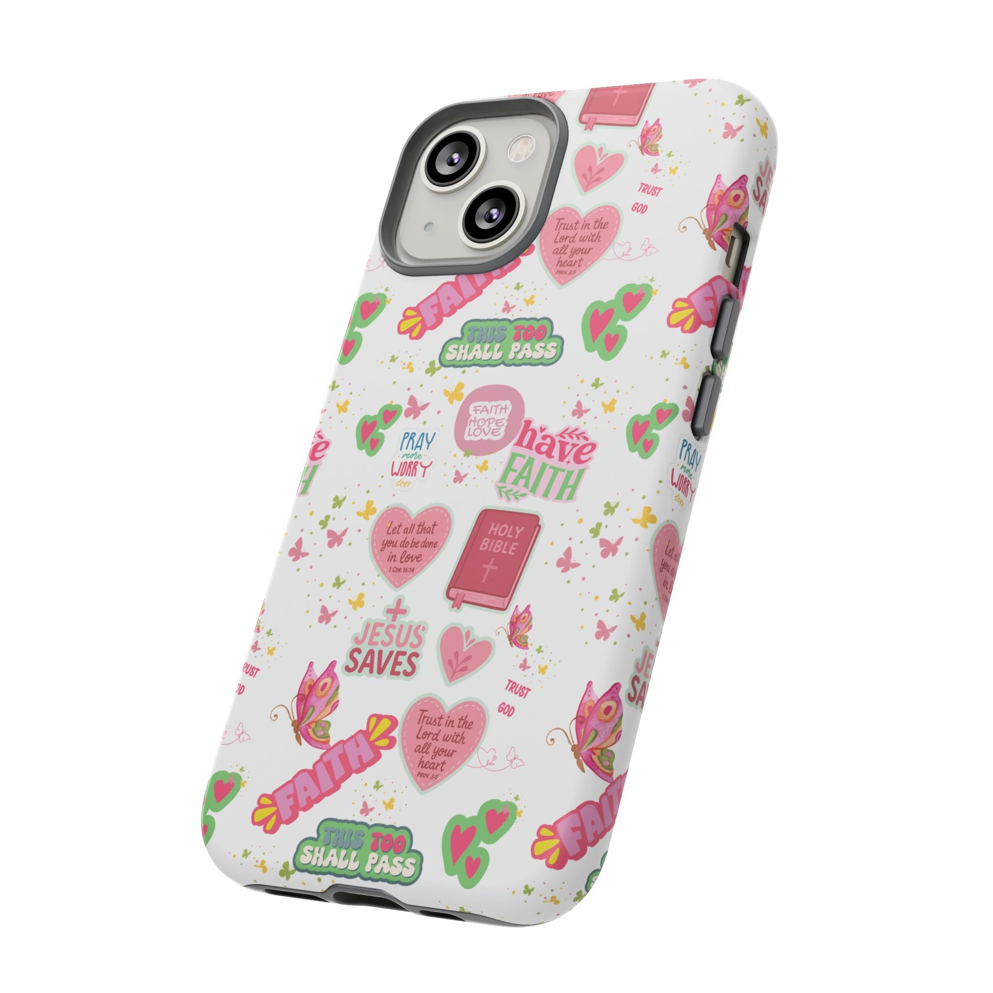 Carry Your Faith Everywhere | Christian Tough Phone Case with Bible Verse or Affirmation | Protective, Inspirational Gift for Christians