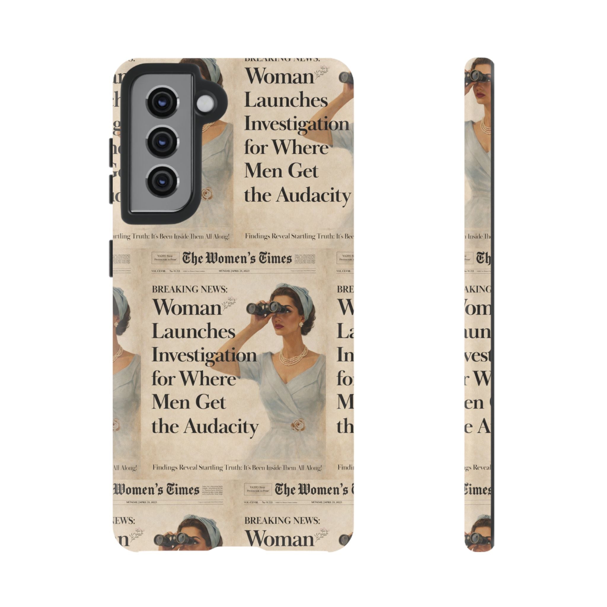 Funny Vintage Sarcastic Women Phone Case | Retro Sarcasm Text Design