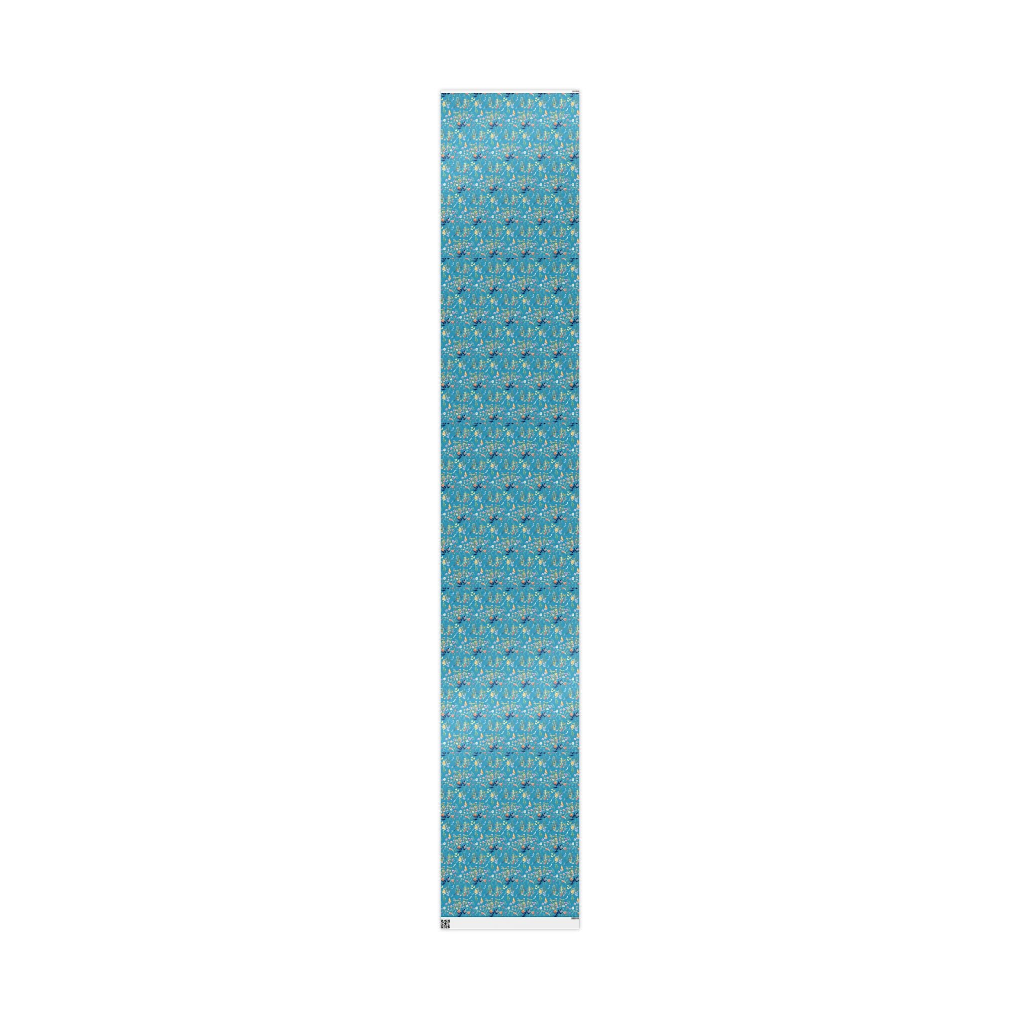 Turquoise Wildflowers Wrapping Paper Wedding, Birthdays