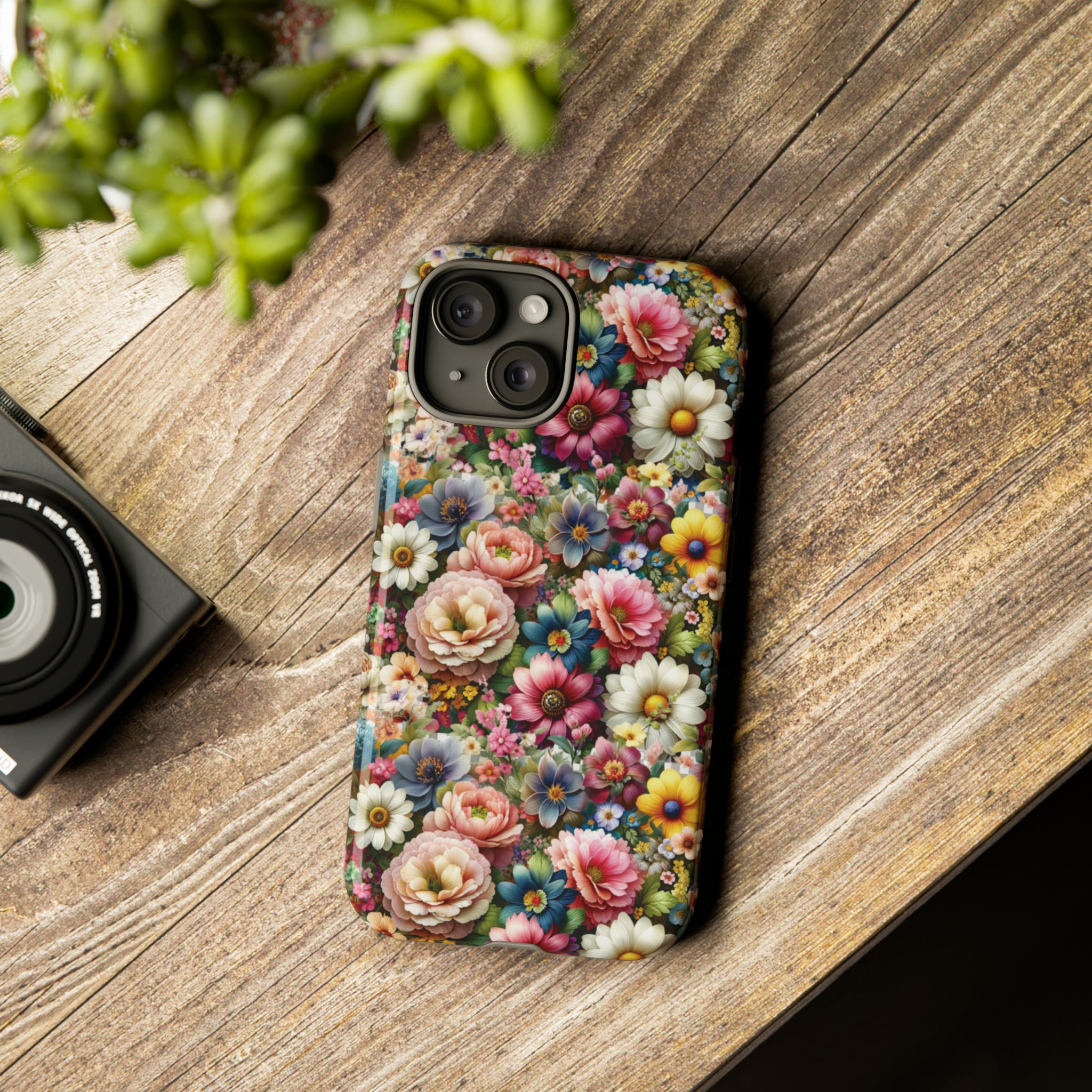 Floral Luxury Phone Tough Case Floral Elegant Durable Stylish for Modern Devices iPhone 15, Samsung iPhone Samsung Accessory Gift for Her.