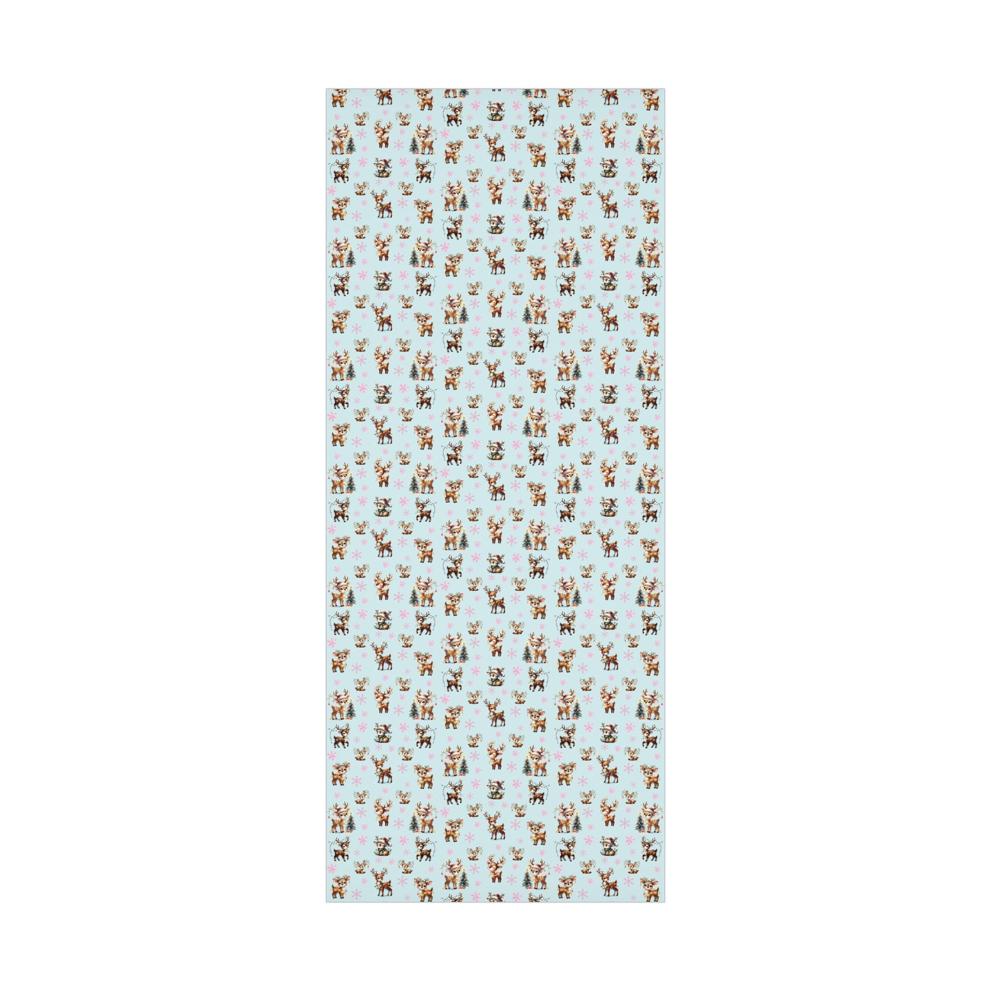 Watercolor Reindeer Christmas Wrapping Paper Elegant Holiday Gift Wrap Featuring Whimsical Deer Design | Perfect for Festive Presents, Available in Multiple Sizes for Every Gift - MRSBYVALLE