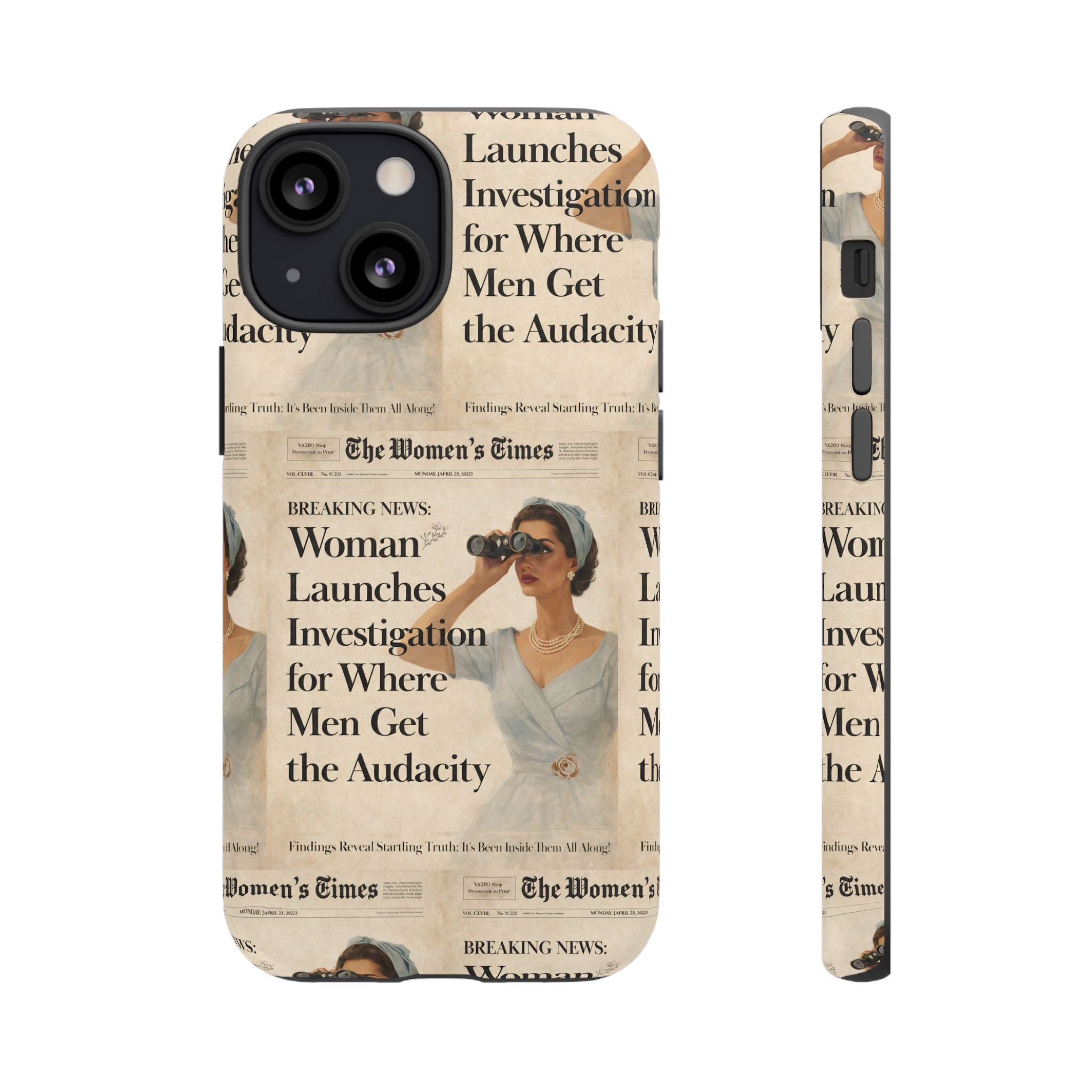 Funny Vintage Sarcastic Women Phone Case | Retro Sarcasm Text Design