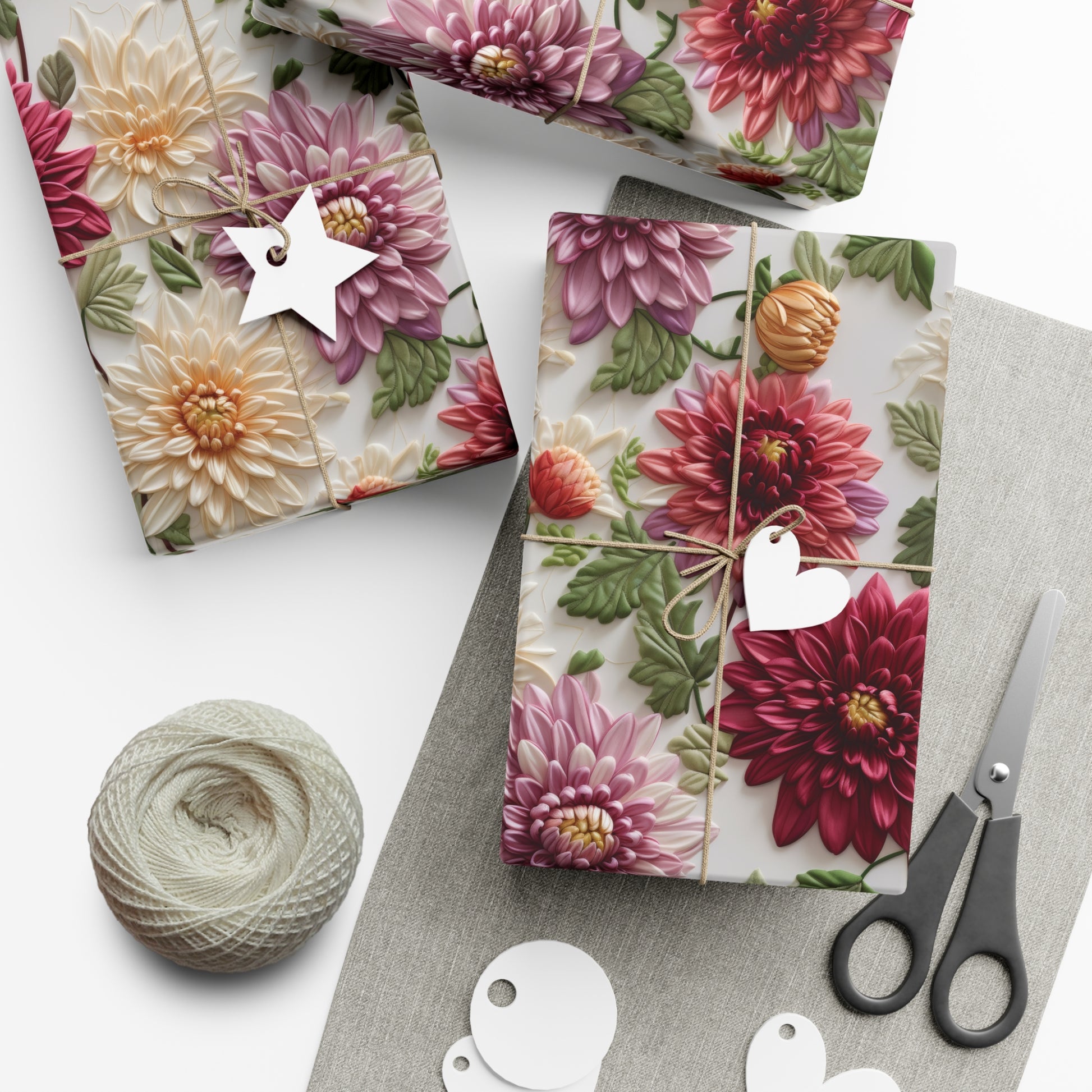 Elegant Fall Floral Wrapping Paper | Autumn-Inspired Gift Wrap with Vibrant Seasonal Blooms | Perfect for Thanksgiving, Birthdays, & Special Occasions | Premium Quality Gifts Moms - MRSBYVALLE