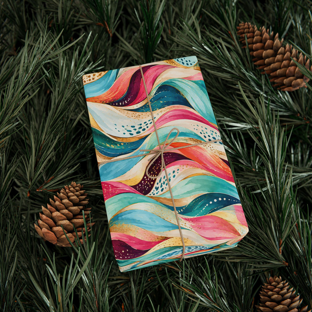 Colorful Abstract Wave Wrapping Paper