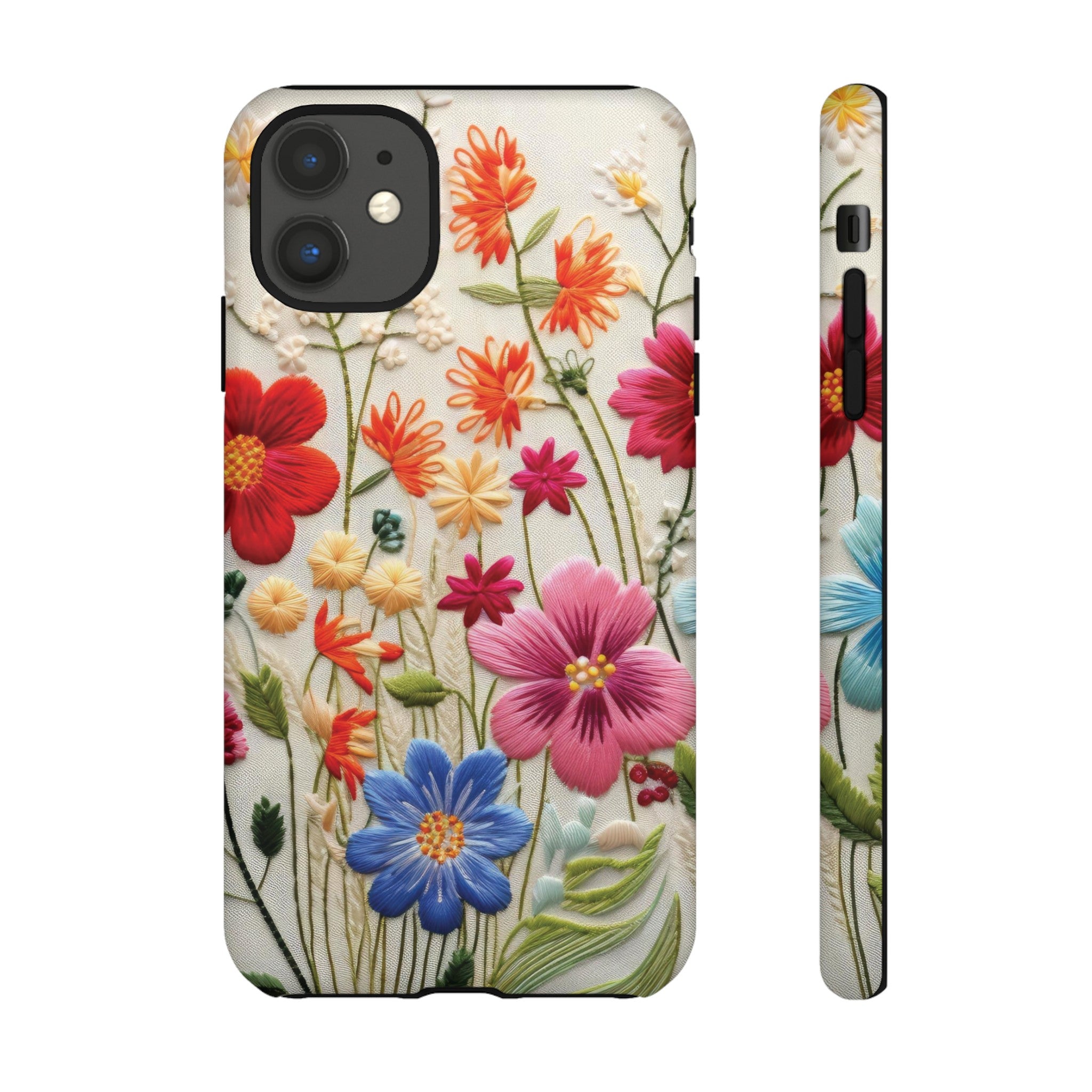 3D Floral Phone Case Elegant Faux Flower Durable for iPhone Samsung Smartphone iPhone 15, 14, 13 Samsung Gift for Mom