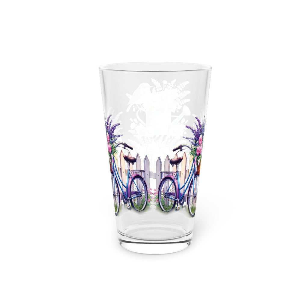 Floral Lavender 16oz Pint Glass – Festive Holiday Drinkware for Celebrations, Parties & Home Entertaining – Perfect Gift for Beer Lovers & Special Occasions