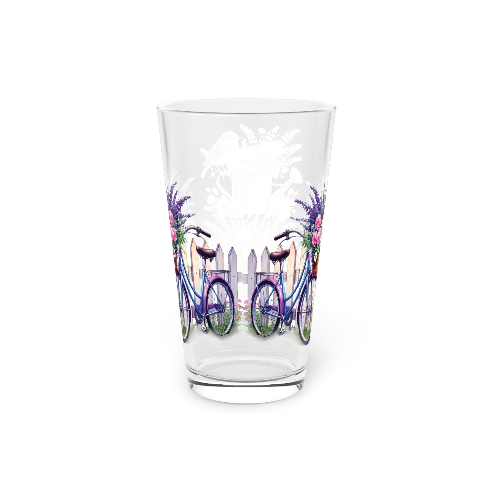 Floral Lavender 16oz Pint Glass – Festive Holiday Drinkware for Celebrations, Parties & Home Entertaining – Perfect Gift for Beer Lovers & Special Occasions