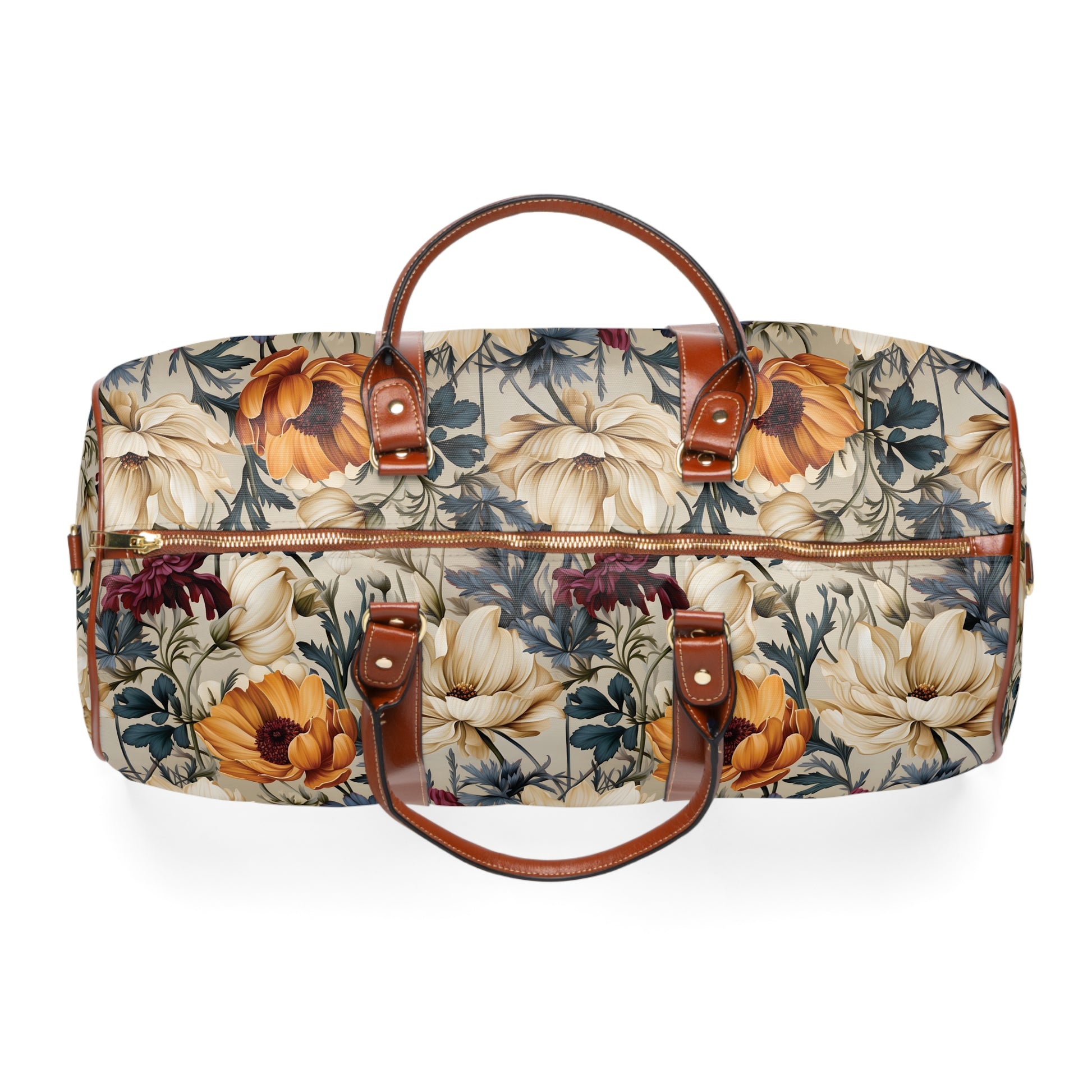 Stylish Waterproof Travel Bag Winter Floral in Navy, Amethyst, White Durable Versatile for Travel, Gym, and Everyday Adventures | Shop the Perfect All-Season Bag Perfect for Adventurers - MRSBYVALLE
