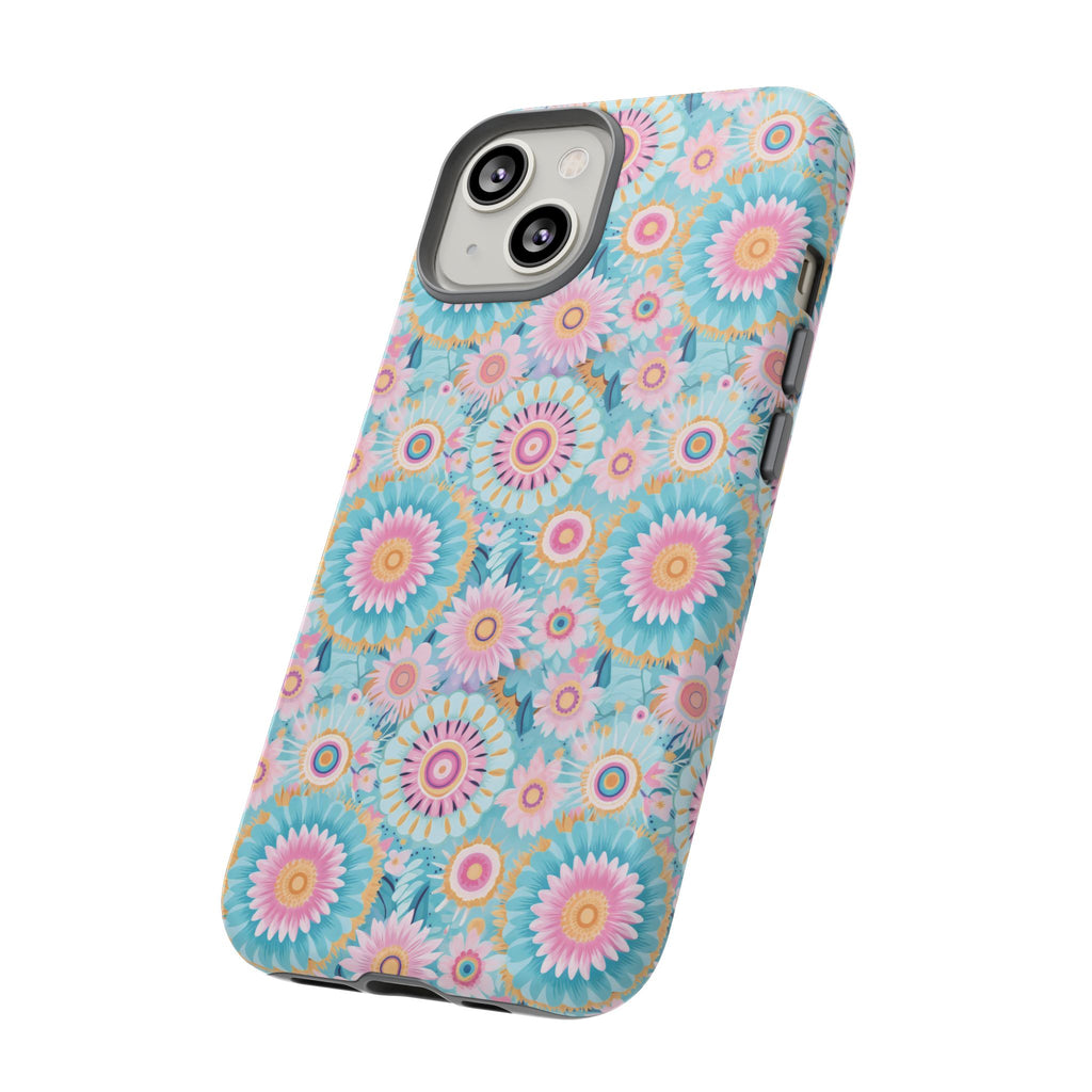 Coque de téléphone abstraite aquarelle bohème moderne compatible avec iPhone, Samsung et plus - Protection élégante et durable avec un design artistique vibrant, cadeau parfait pour elle