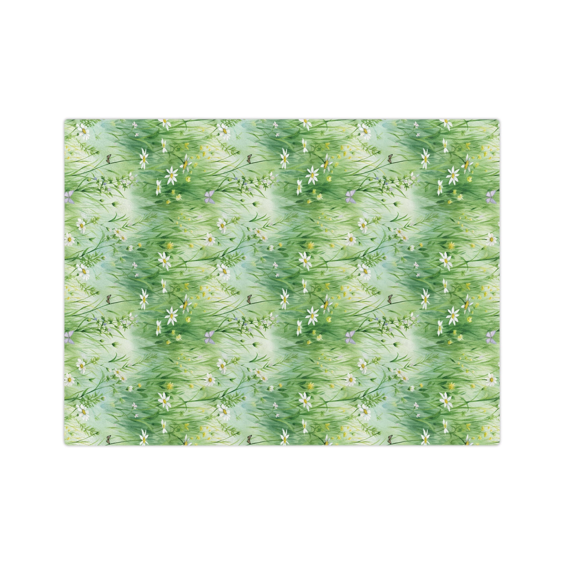Watercolor Art Grassing Daisy with Light Green Perfect for Home Decor, Wall Art, and Gifts |Throw Ultra-Soft Minky Blanket Cozy Comfort Blanket for Elegant Home Decor Comfort Blanket, Perfect for Snuggling, Cozy All-Season Warmth, Housewarming Gift Throw - MRSBYVALLE