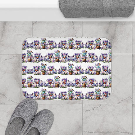 Lavender Wildflowers Bright Floral Bathmat – A Soothing Blend of Calming Lavender Flowers Beauty, and Serenity to the Most Private Room in Your Home