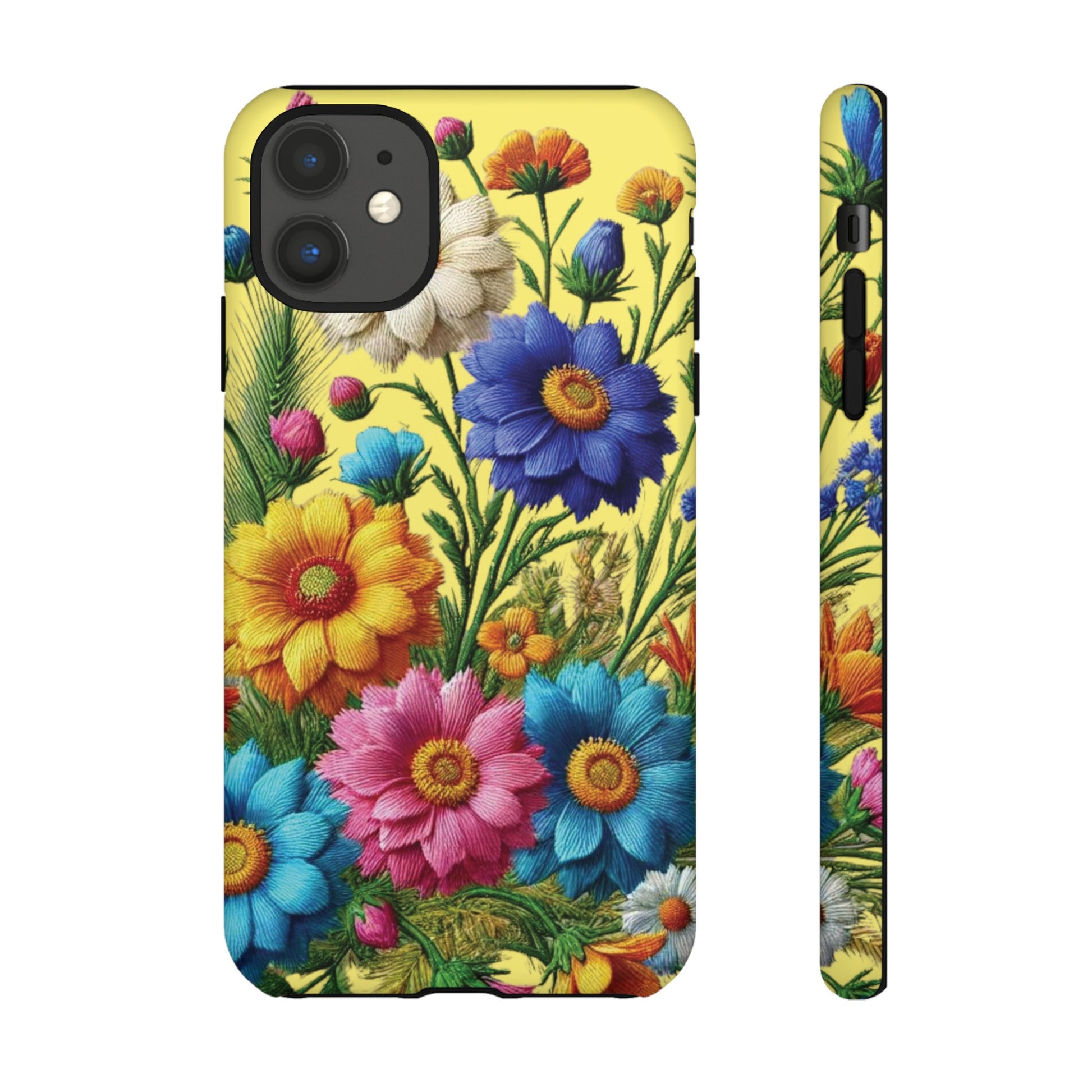 Phone Case Yellow Bright Floral Protective Phone Case Gift for Her Phone 15, Samsung iPhone Samsung  iPhone 15, Samsung iPhone Samsung Accessory Gift for Her