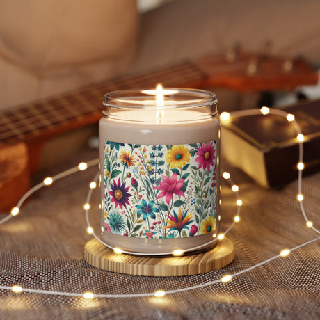 New House Wildflower Floral Candle 9oz Perfect for Relaxation Home Ambiance Scented Soy Candle, 9oz, Wedding, Bridal Shower, Mother's Day Gift Housewarming Gift - MRSBYVALLE