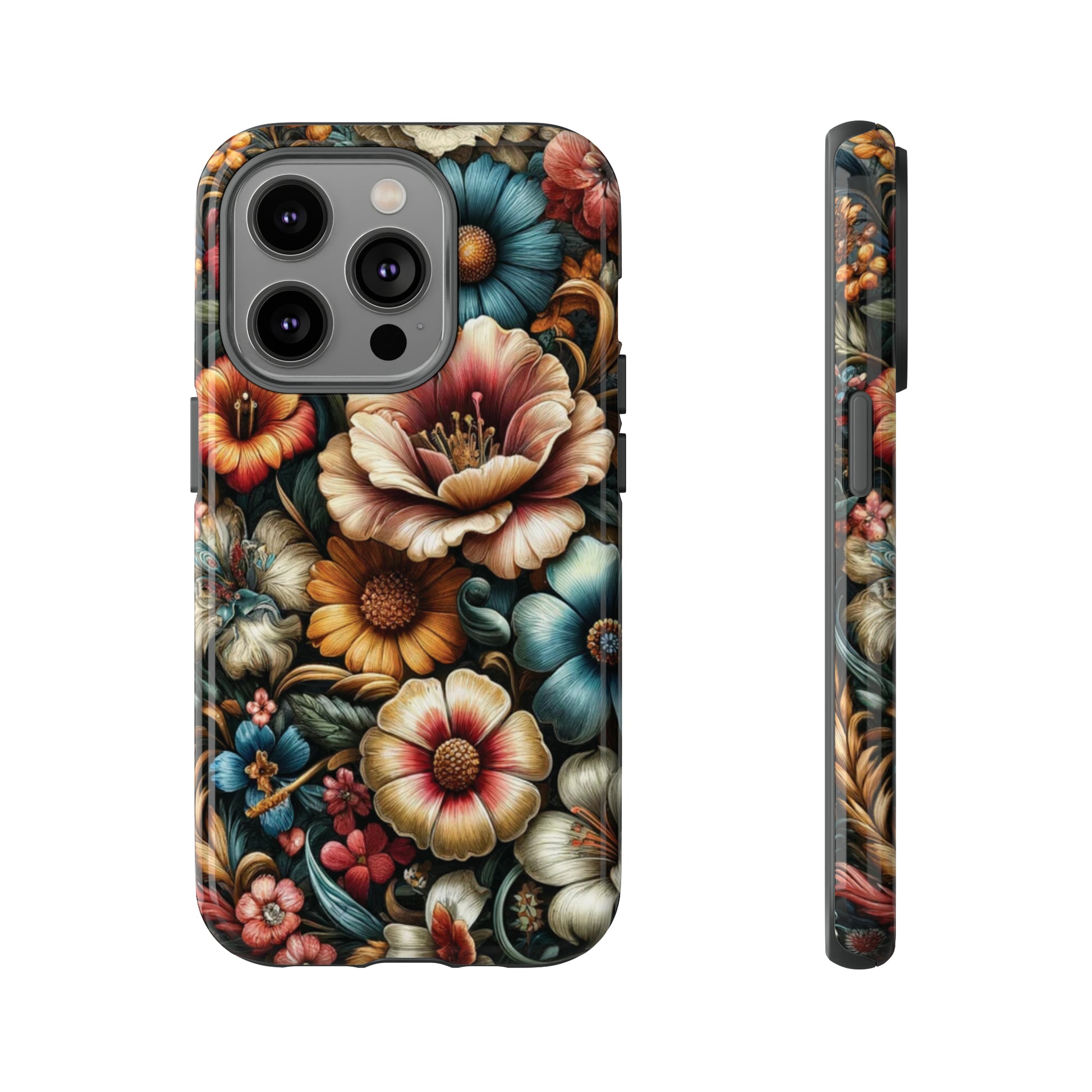 Pastel Floral Design Luxury Phone Tough Case Floral Elegant Durable Stylish for Modern Devices iPhone 15, Samsung iPhone Samsung Accessory Gift for Her.