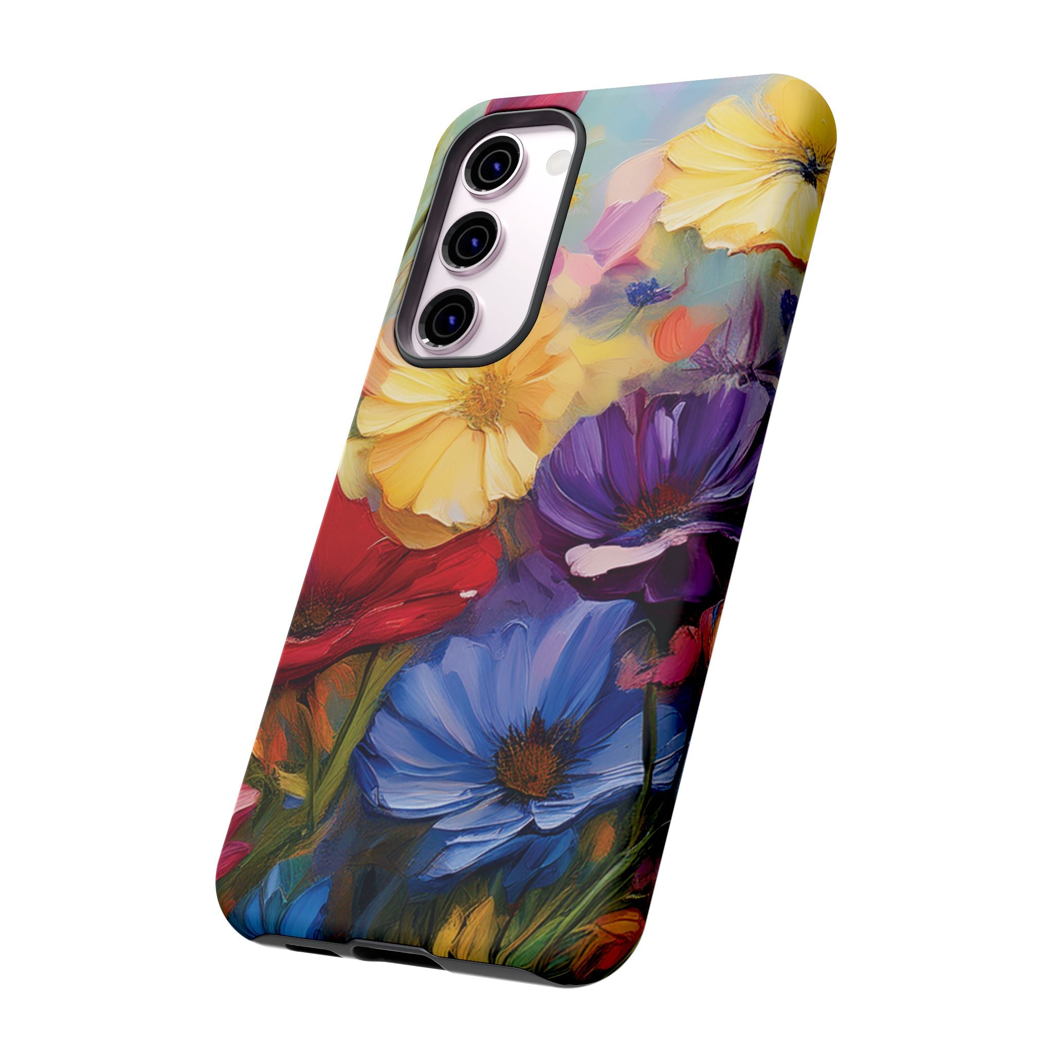 Bold Wildflower Phone Case Bright Hand-Painted Floral Art Vibrant Botanical Design for iPhone & Samsung | Trendy Nature Lover Gift Phone  Galaxy