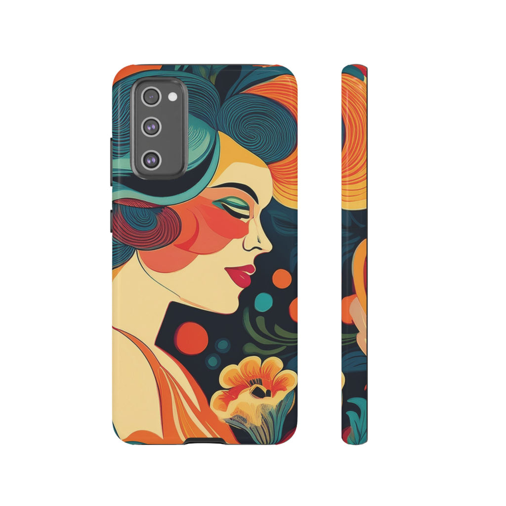 Coque de Téléphone Esthétique Années 50 Rétro Design d'Inspiration Vintage aux Couleurs Pastel Housse Style Mid-Century pour Modèles iPhone et Samsung Galaxy