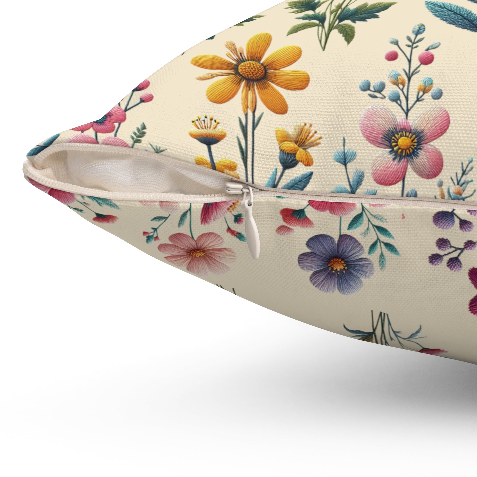 Best Beautiful Wildflower Square Pillow Vibrant Floral Design for Cozy Home Décor - Perfect Accent for Living Rooms, Bedrooms, and Lounges - Soft, Durable, and Stylish PillowGift New House, Bridal Shower Gift - MRSBYVALLE