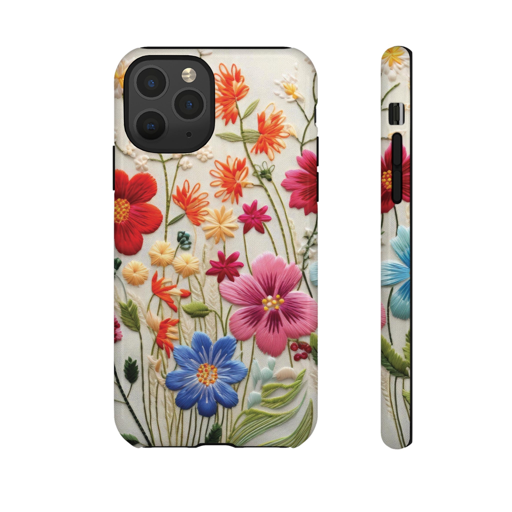 3D Floral Phone Case Elegant Faux Flower Durable for iPhone Samsung Smartphone iPhone 15, 14, 13 Samsung Gift for Mom