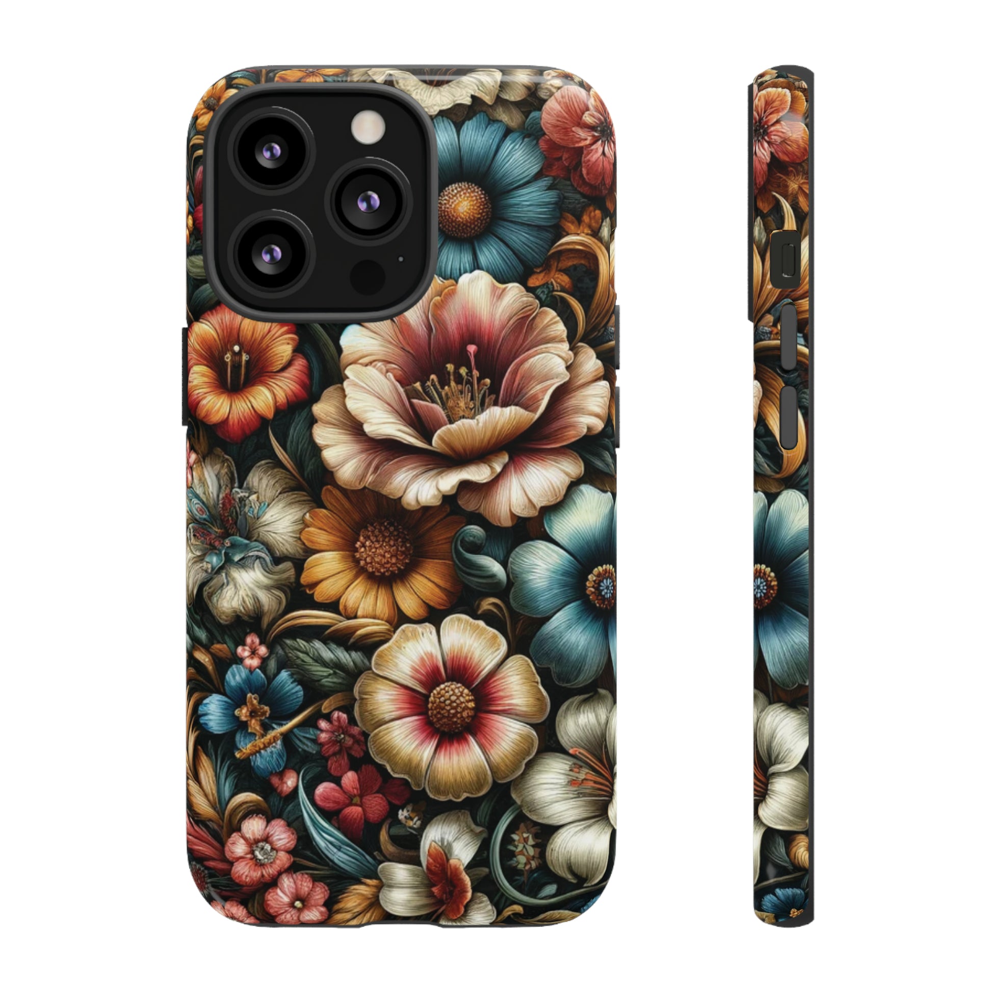 Pastel Floral Design Luxury Phone Tough Case Floral Elegant Durable Stylish for Modern Devices iPhone 15, Samsung iPhone Samsung Accessory Gift for Her.