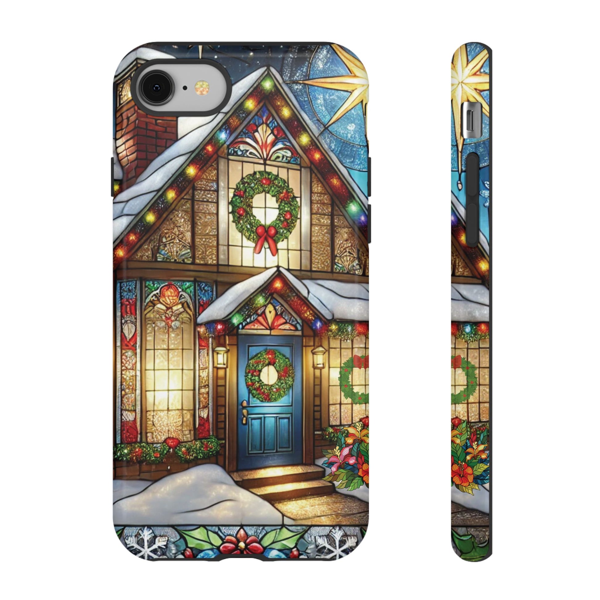 Stain Glass Christmas Phone Case Unique Holiday Protection for Your Device | Stylish & Durable Cover Gift for Her Phone 15, Samsung iPhone Samsung Accessory Gift for Her - MRSBYVALLE