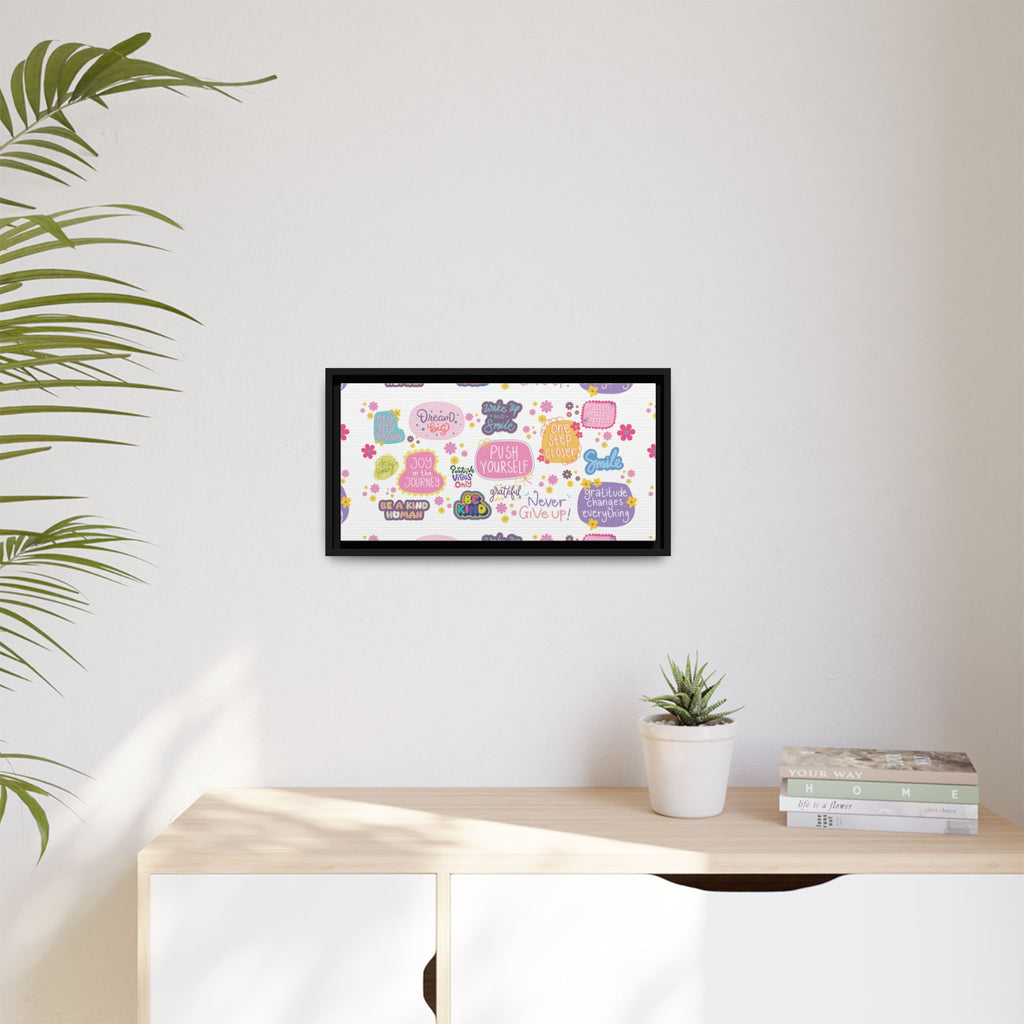 Good Vibes Only Canvas Wall Art – Ready‑to‑Hang Motivational Quote Picture, Positive Affirmation Home & Office Décor, Uplifting Gift Idea Bedroom, or Office Décor Gift for Mom