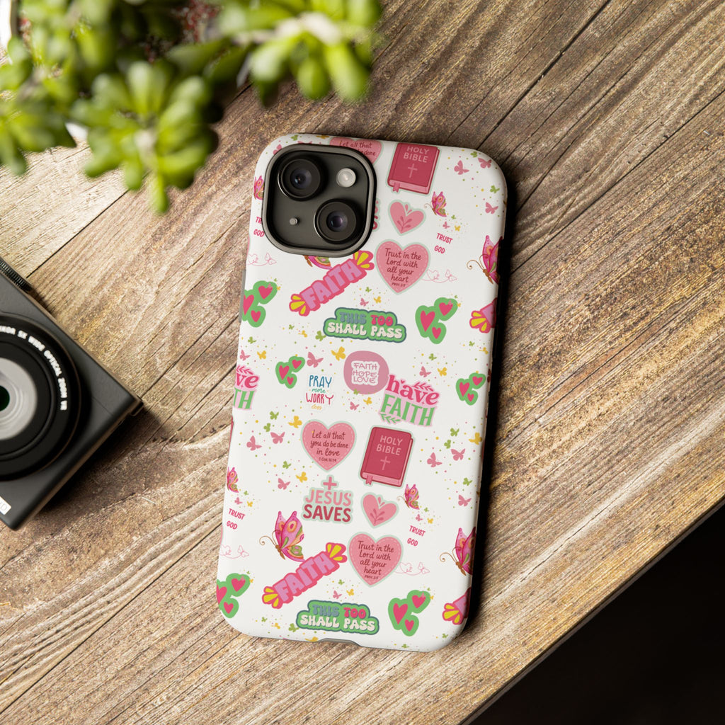Carry Your Faith Everywhere | Christian Tough Phone Case with Bible Verse or Affirmation | Protective, Inspirational Gift for Christians