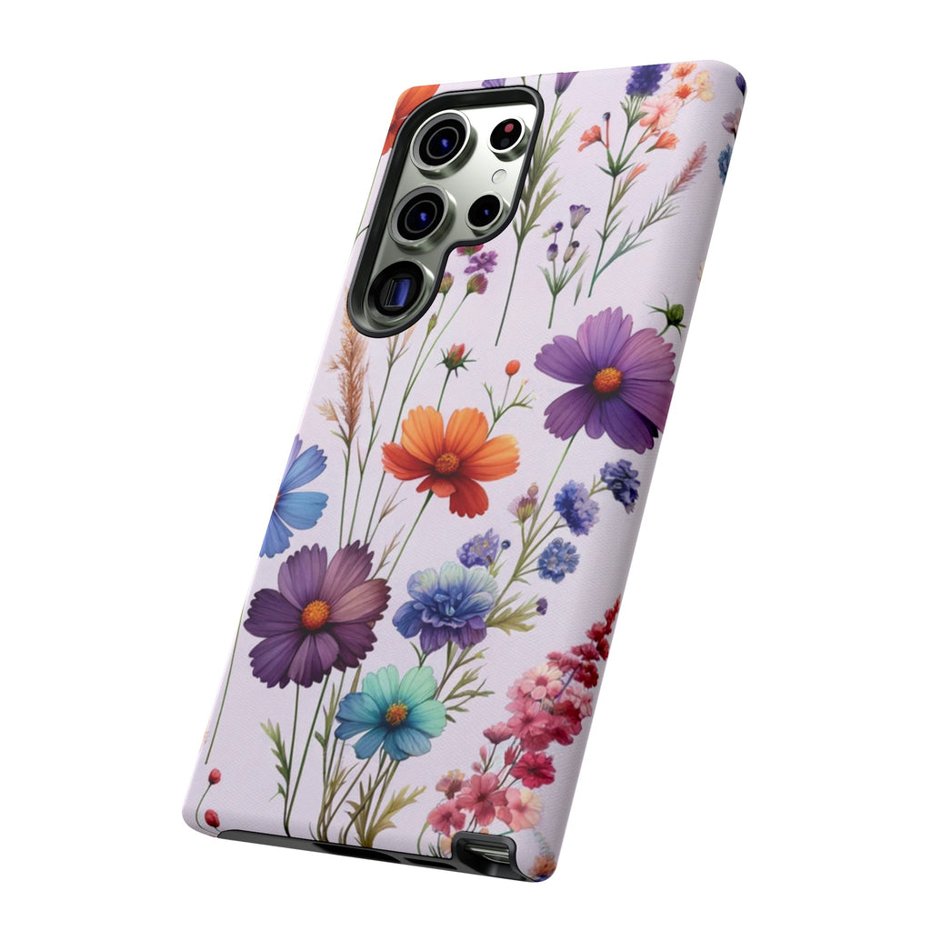 Lavender Wildflowers Protective Phone Case Gift for Her Phone 15, Samsung iPhone Samsung Gift for Her Case iPhone 15, Samsung iPhone Samsung Accessory Gift for Her.